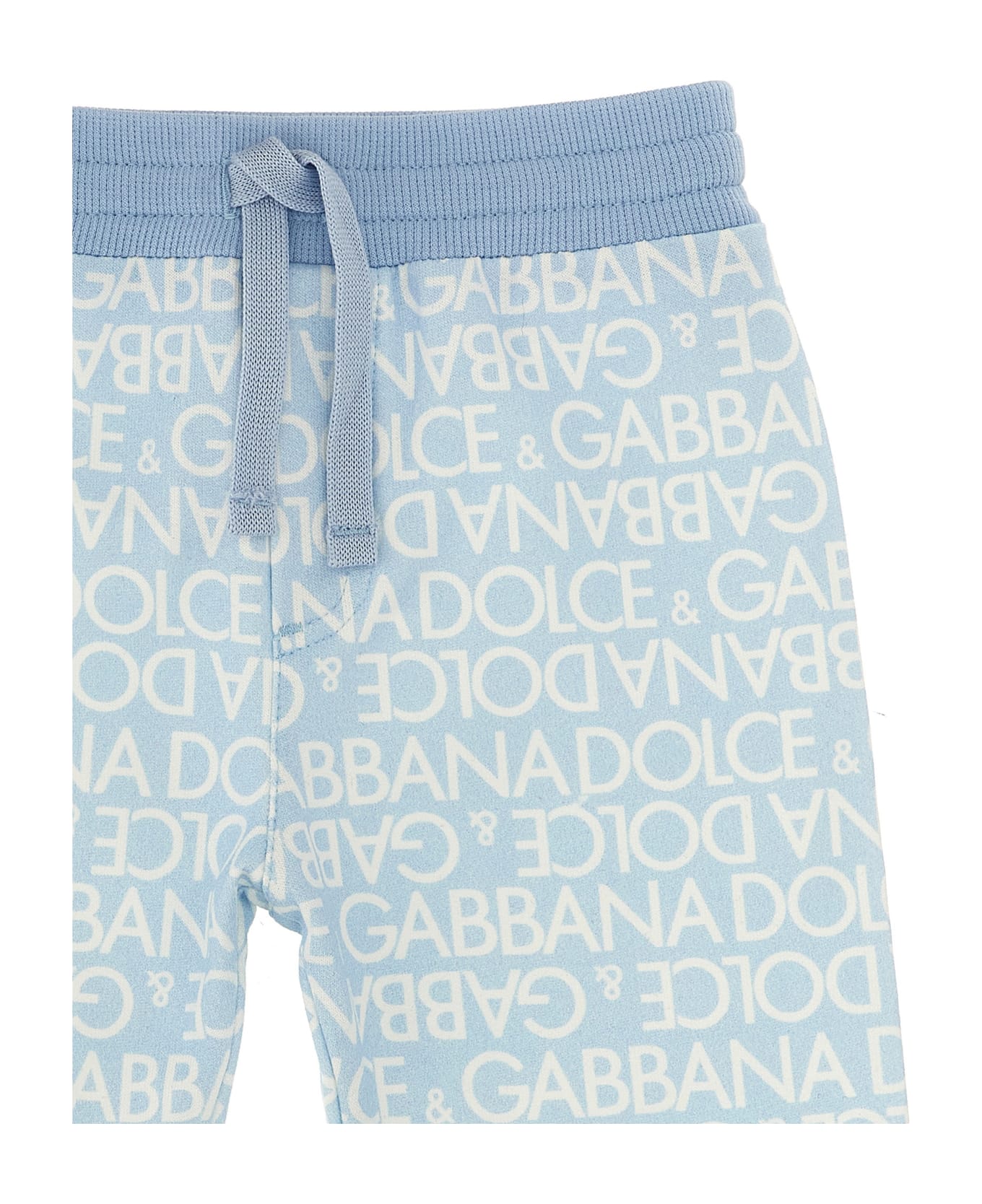 Dolce & Gabbana All Over Logo Joggers - Light Blue