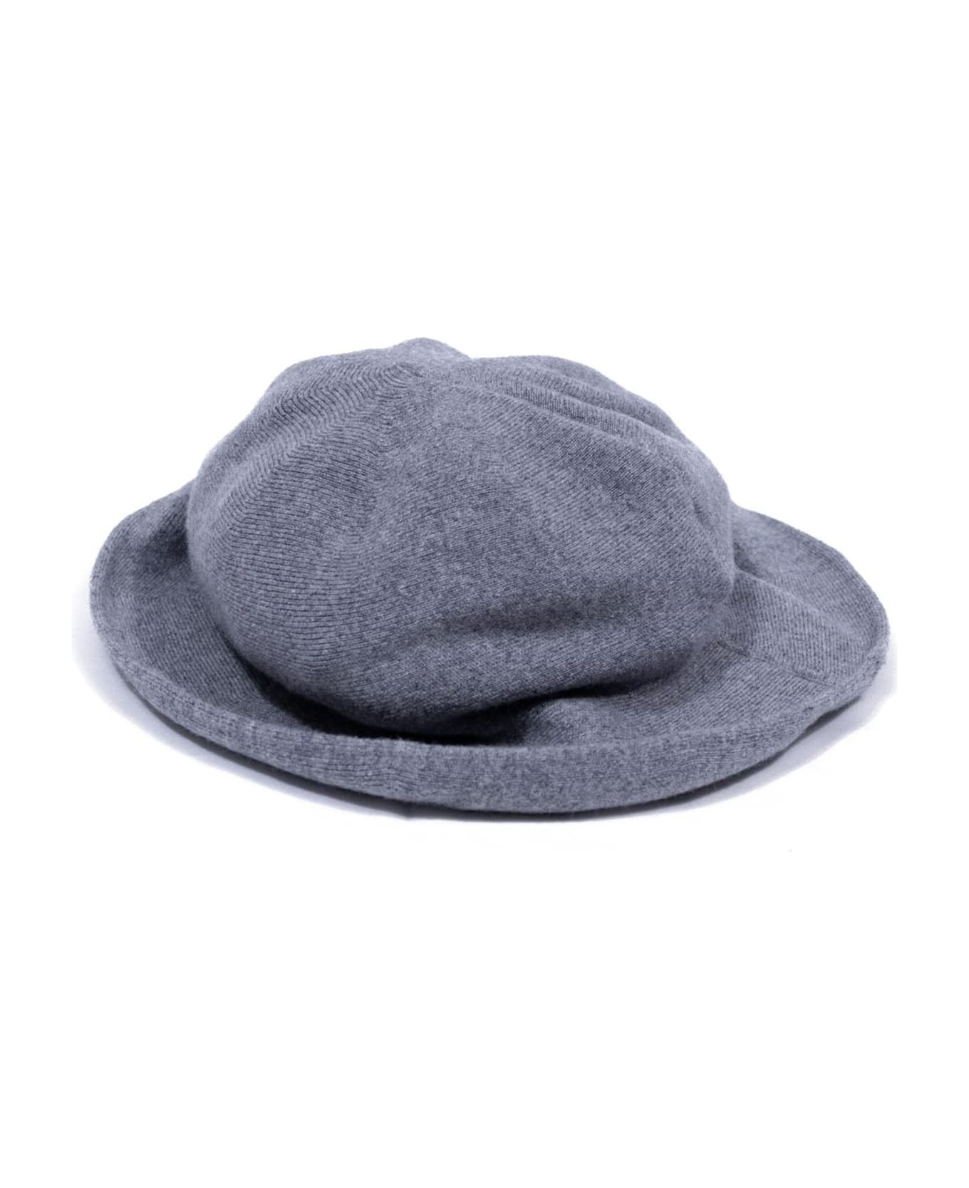 Kangra Grey Wool And Cashmere Bucket Hat - Grey