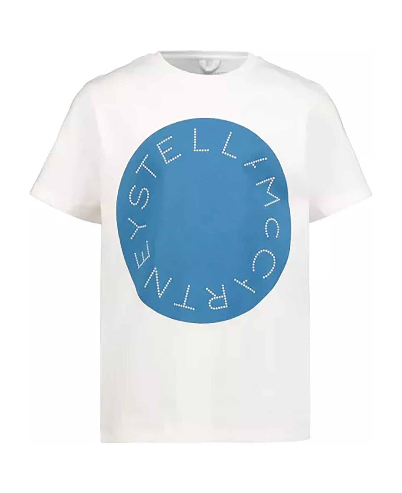 Stella McCartney Kids White T-shirt For Girl With Logo - White Tシャツ＆ポロシャツ