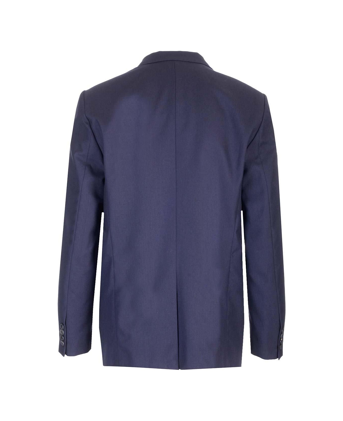 Dries Van Noten Single Breasted Tailored Blazer - Blue