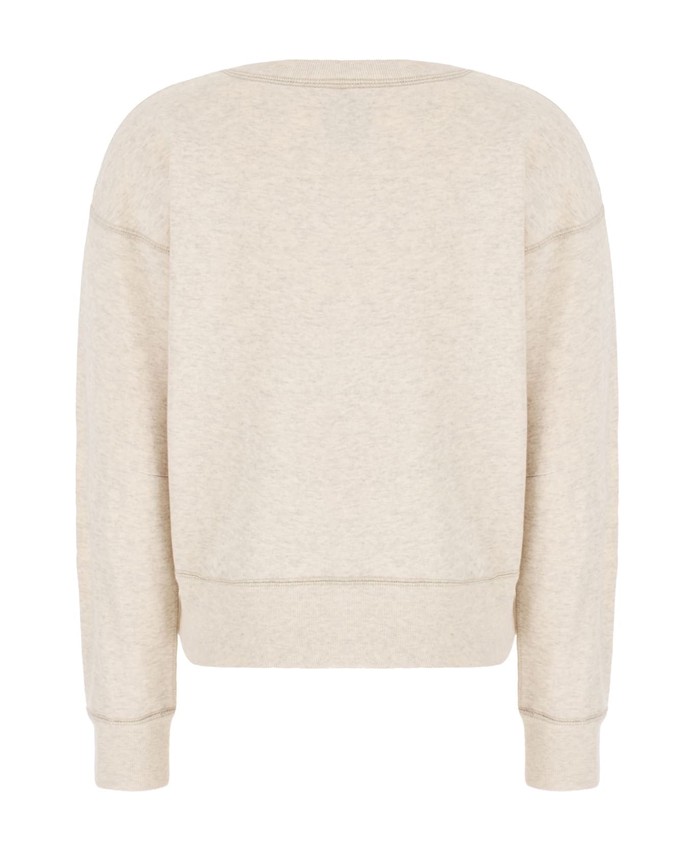 Isabel Marant Melange Ivory Cotton Blend Oversize Sweatshirt - 23EC