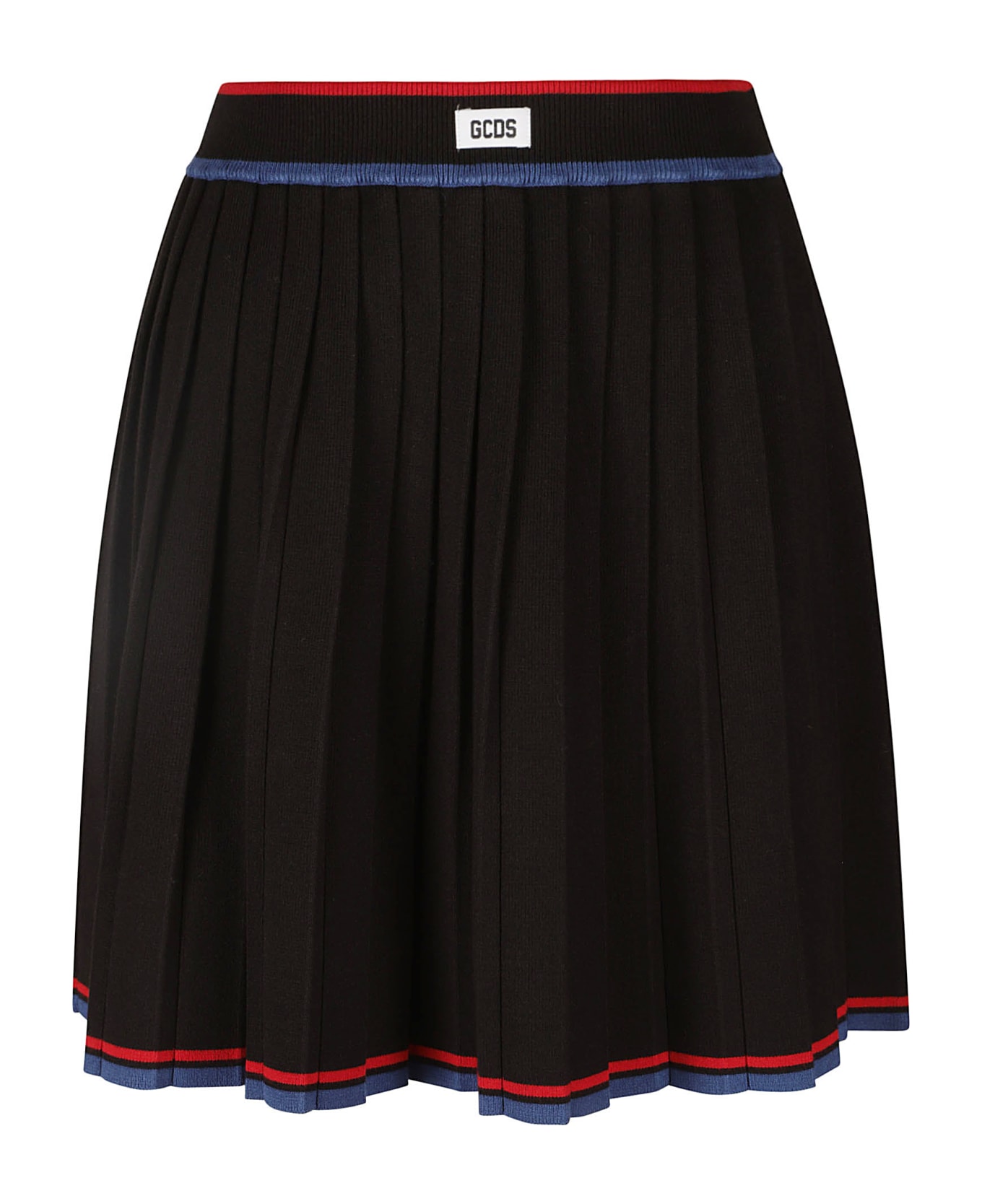 GCDS Pleated Knit Skirt - Black