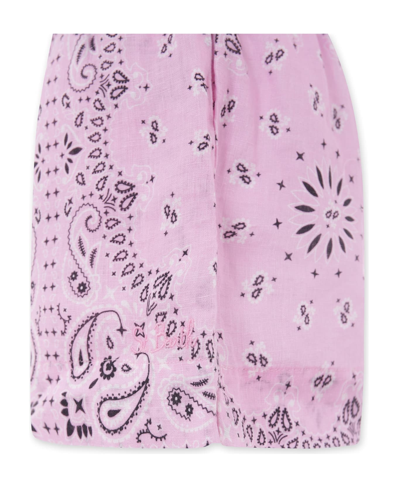 MC2 Saint Barth Pink Shorts For Girl With Paisley Print - Pink