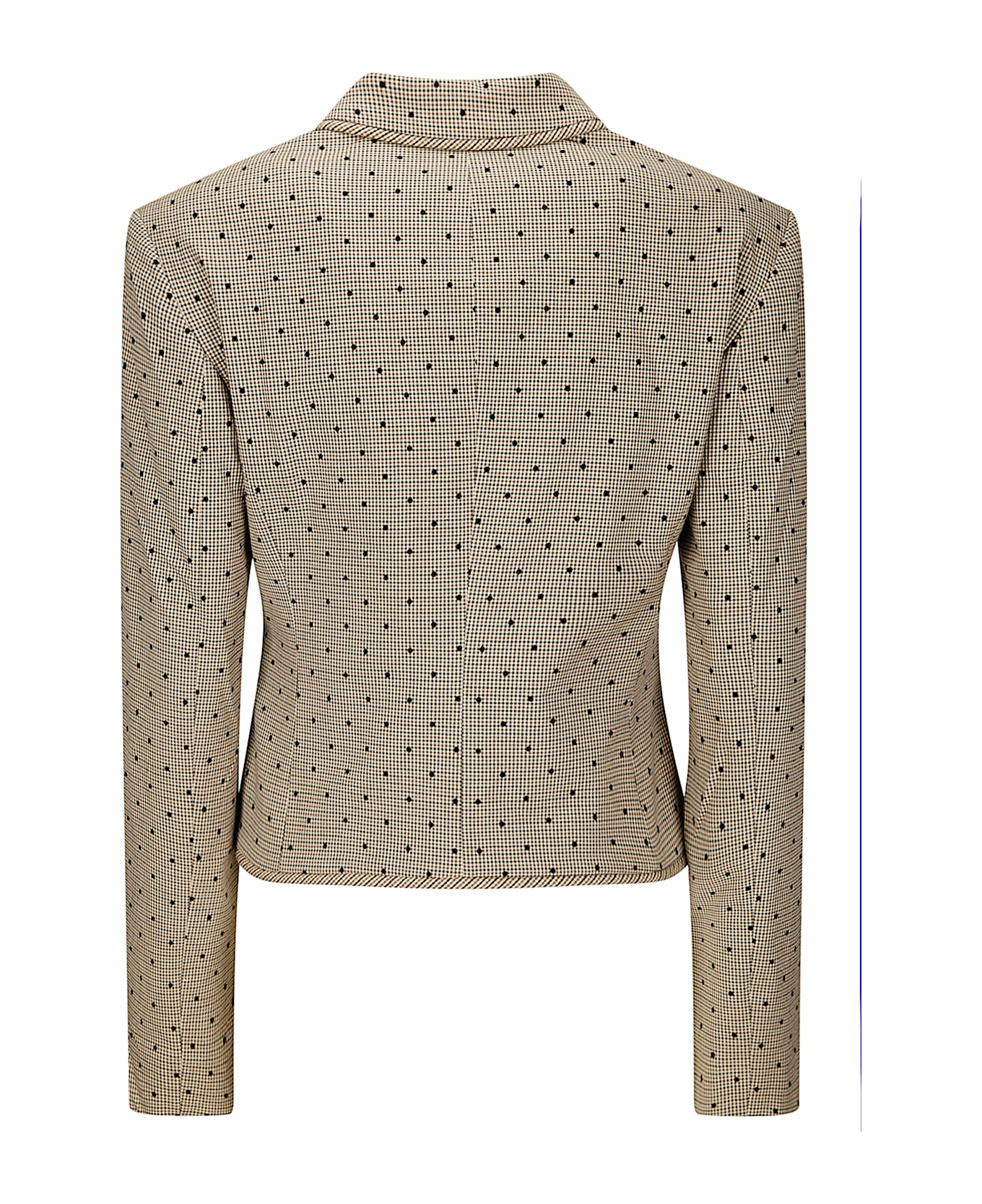 Ganni Flock Check Suiting Blazer - TIGER
S EYE
