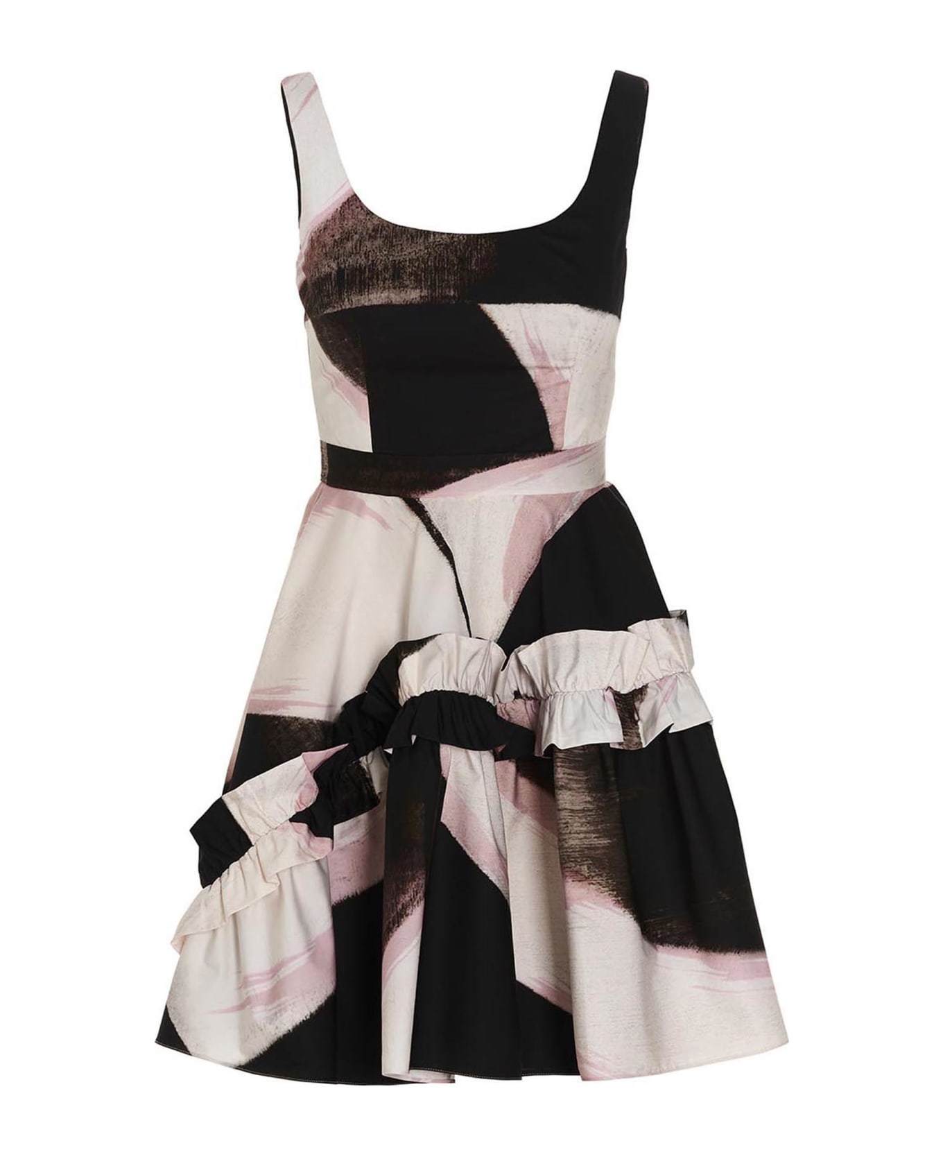 Alexander McQueen Flounced Print Dress - Multicolor ワンピース＆ドレス