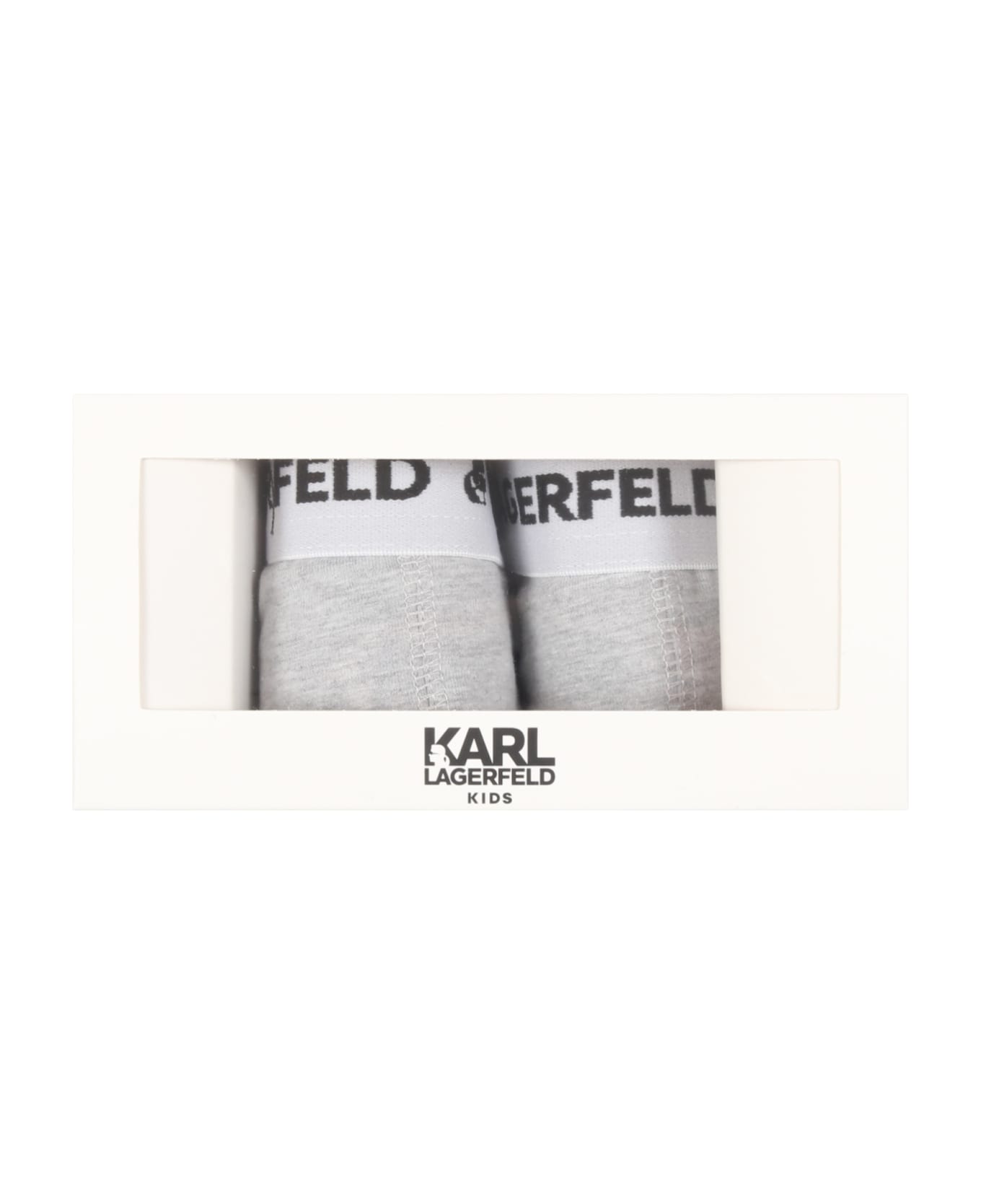 Karl Lagerfeld Kids Gray Set For Boy With Black Logo - Grey