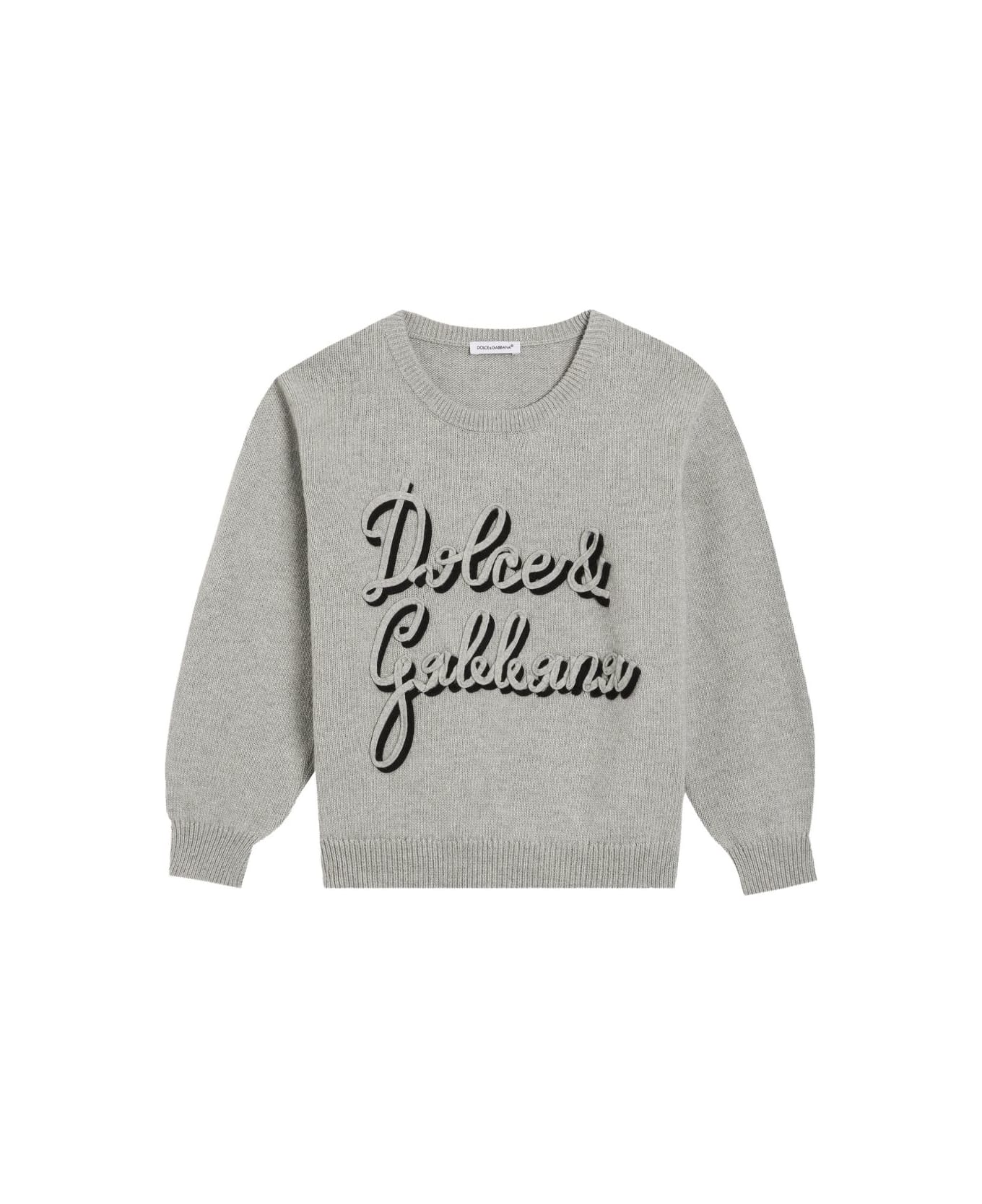 Dolce 
Gabbana Dolce &amp; Gabbana Kids Logo Sweater - Grey