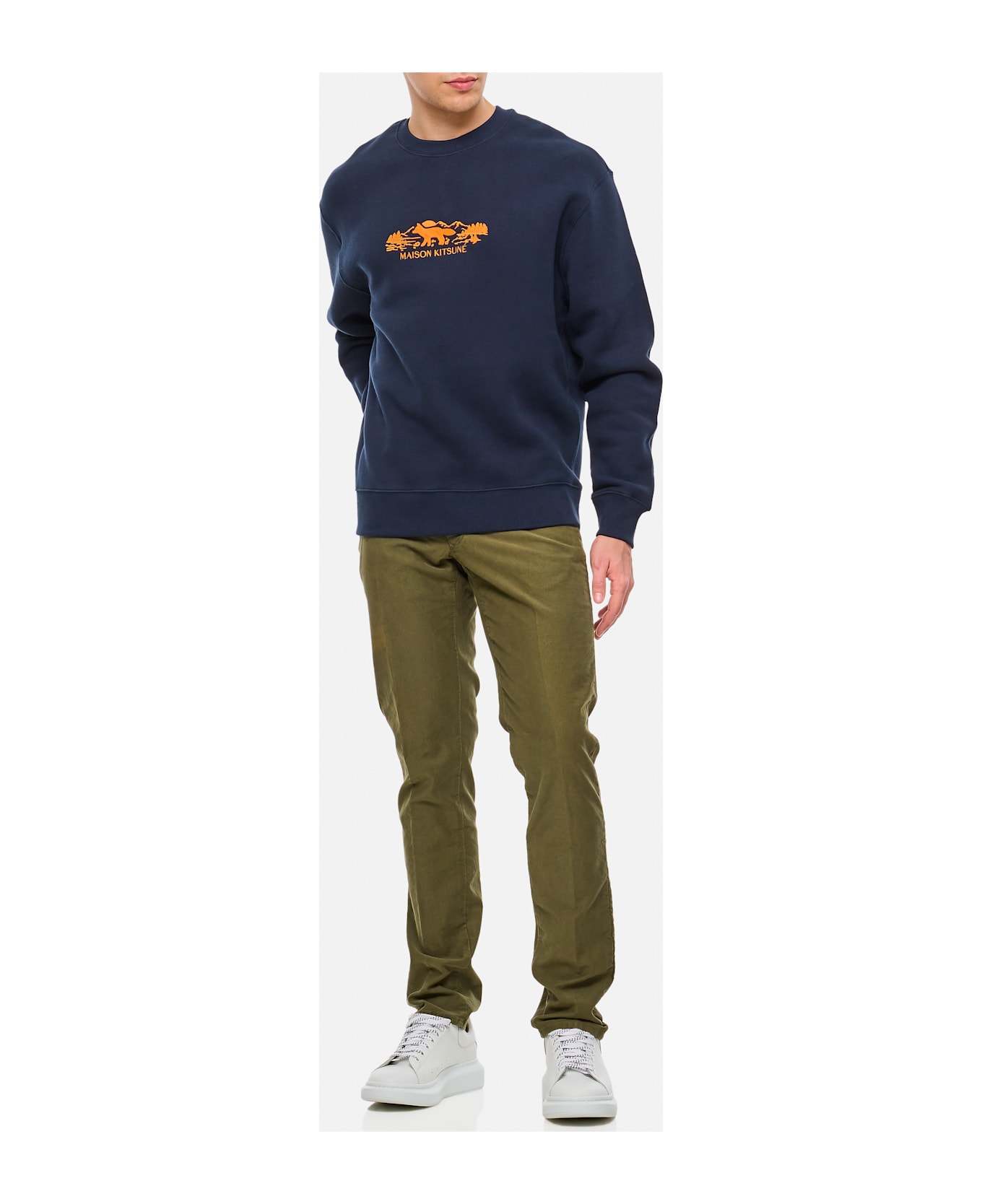 Maison Kitsuné Outdoor Profile Fox Comfort Sweatshirt - Blue