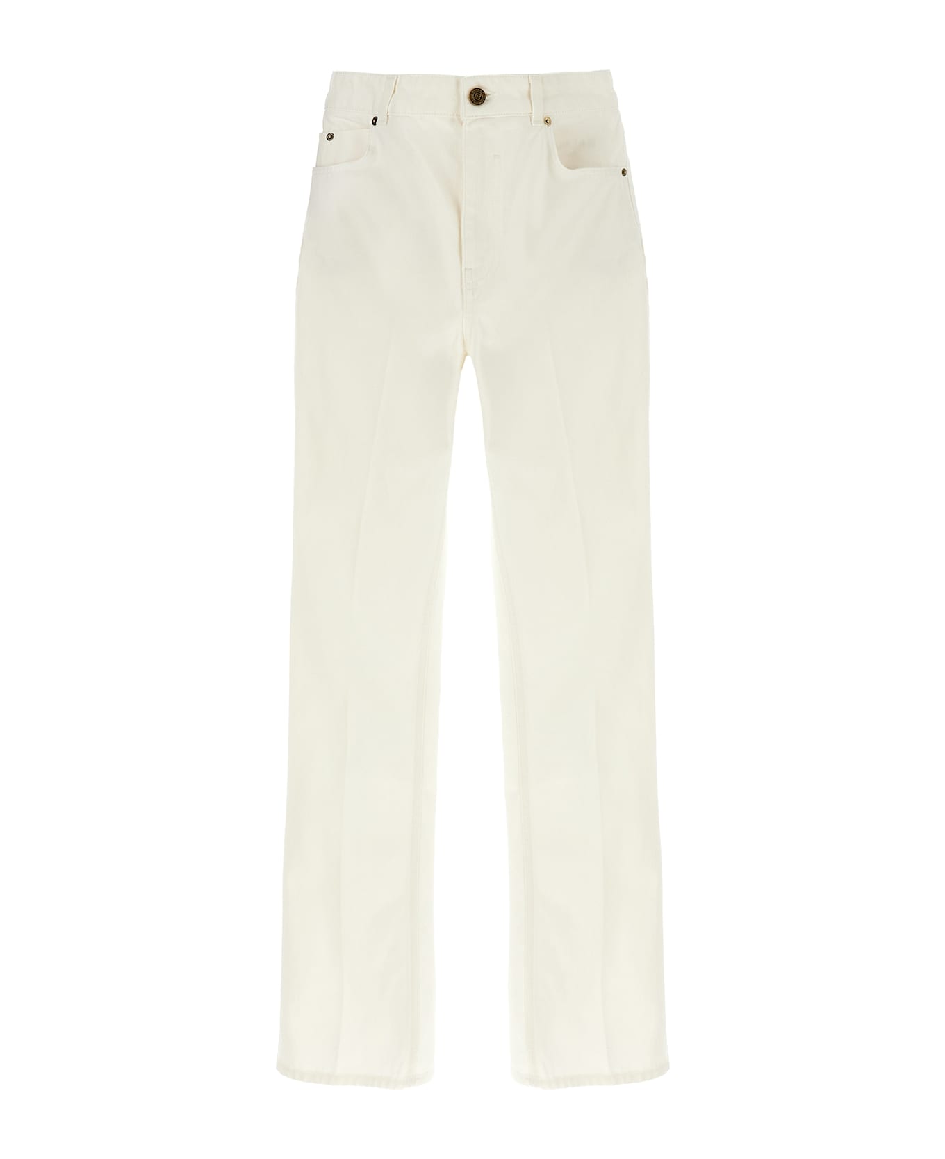 Balmain Embroidery Jeans - White