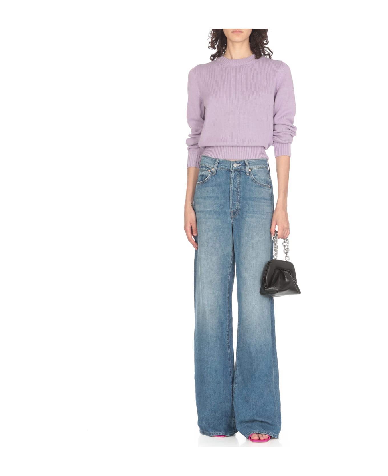 Mother The Ditcher Roller Sneak Jeans - Blue デニム
