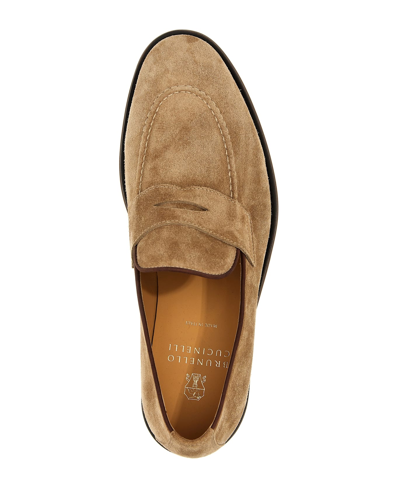 Brunello Cucinelli Suede Loafers - Beige