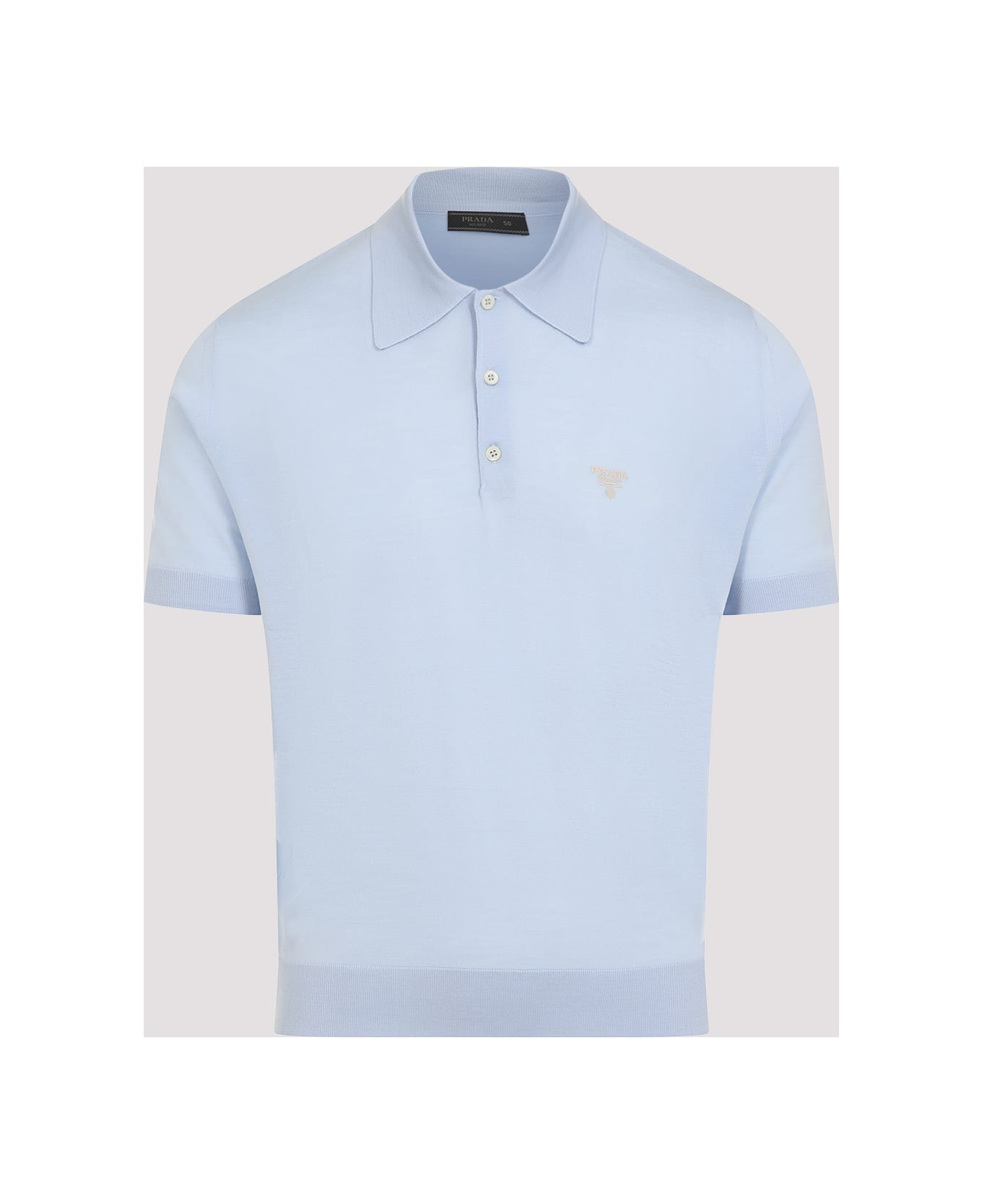 Prada Virgin Wool Polo - Cielo