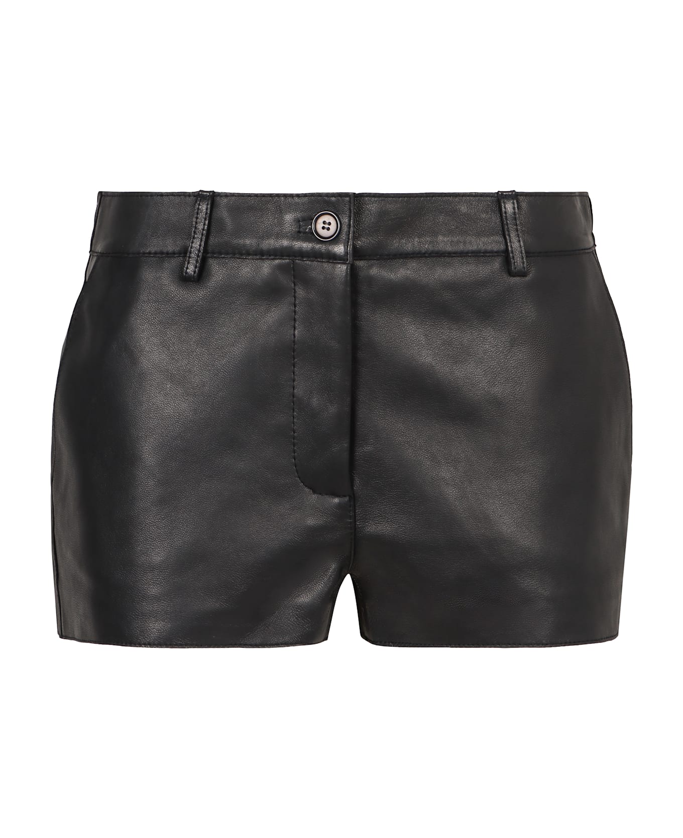 Parosh Maciock Leather Shorts - black