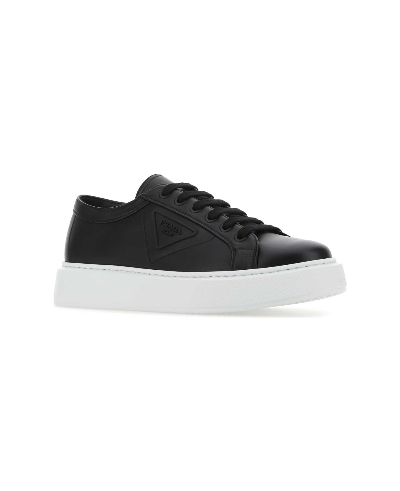 Prada Black Leather Sneakers - F0632