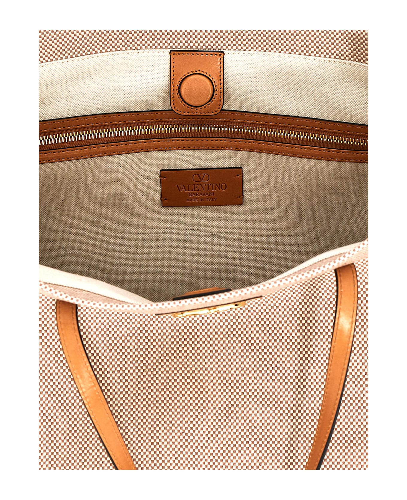 Valentino Garavani 'antibes' Big Shopping Bag - Beige