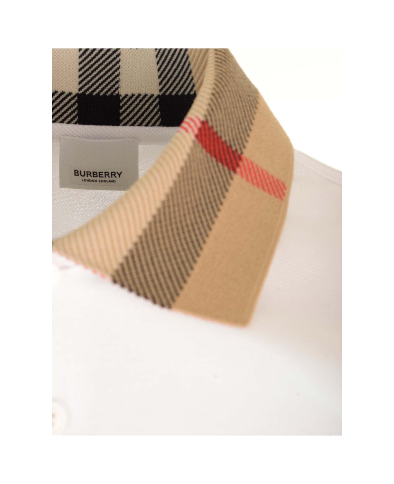 Burberry Cotton Polo Shirt - White