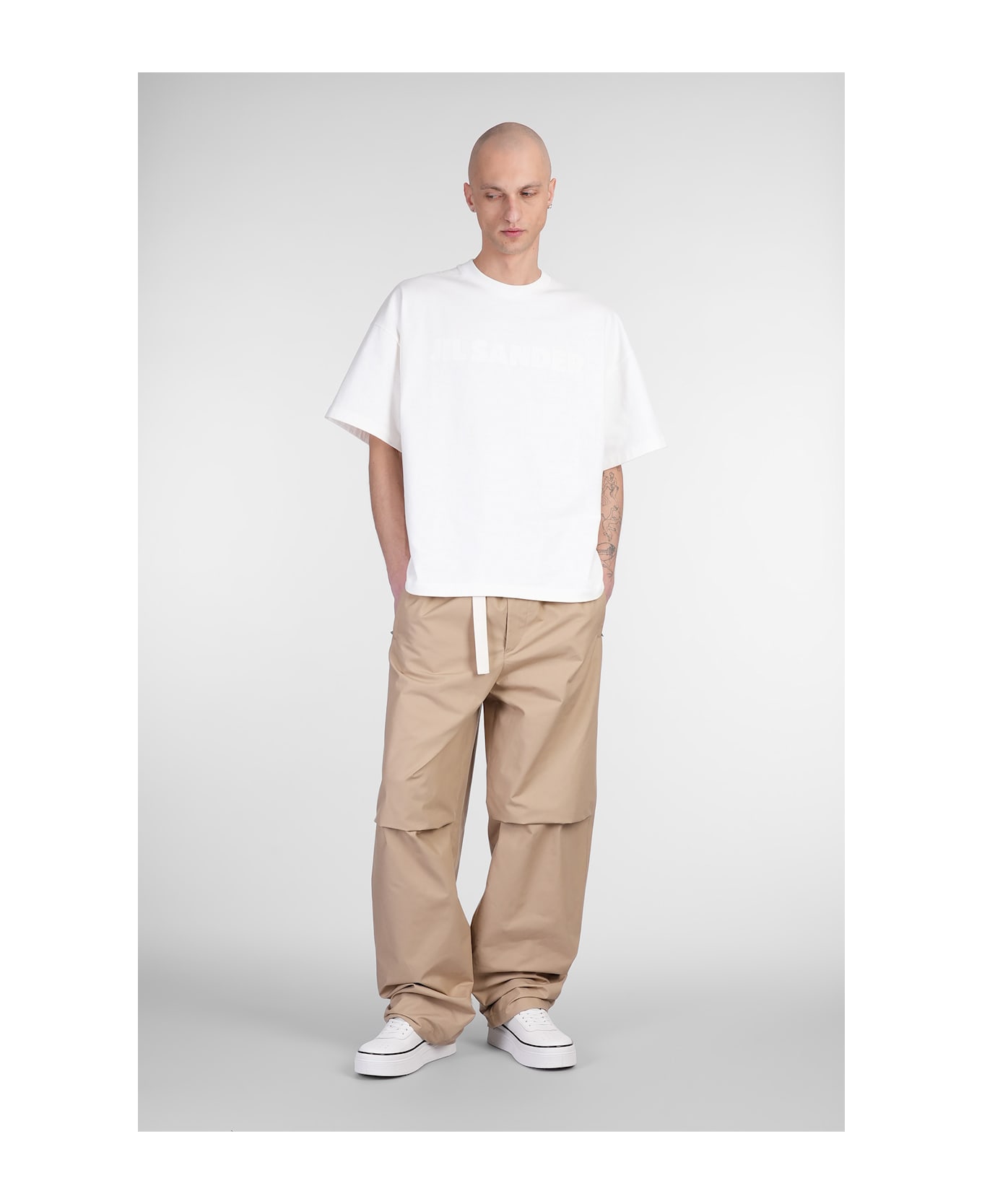 Jil Sander Pants In Beige Cotton - beige