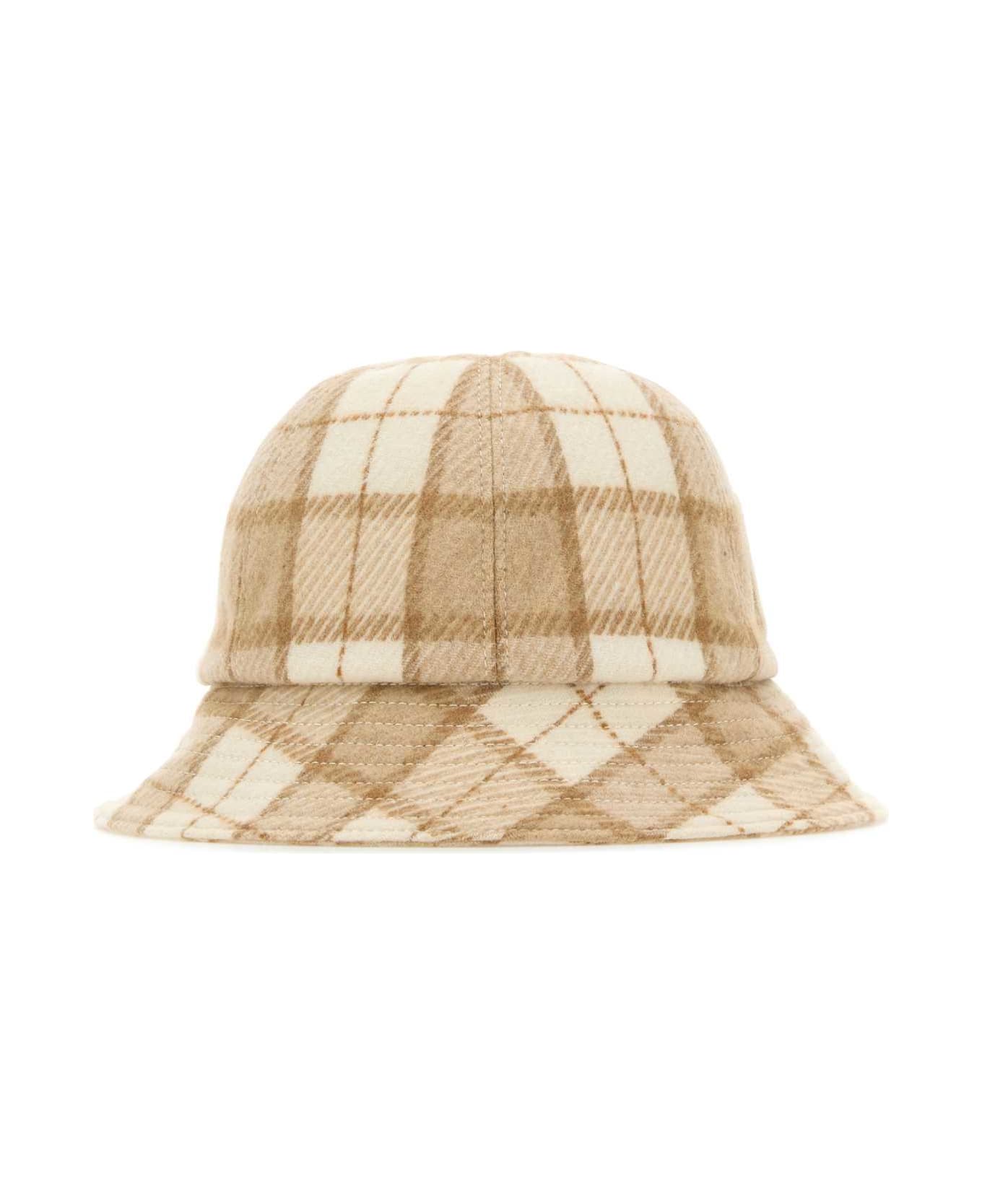 Helen Kaminski Embroidered Wool Blend Franz Bucket Hat - CREAMCHECK