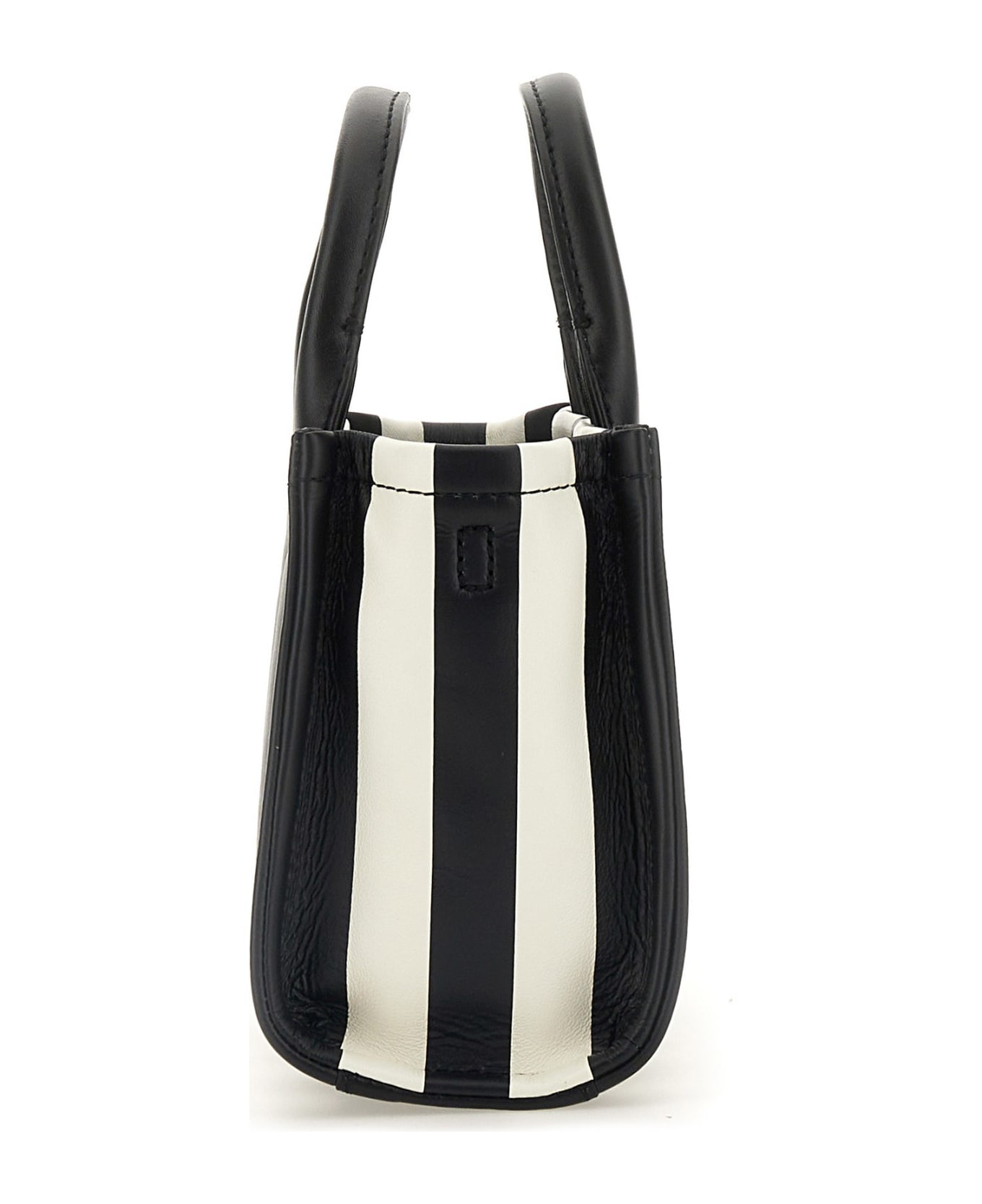 Marc Jacobs The Mini Tote Bag Leather - Black White トートバッグ