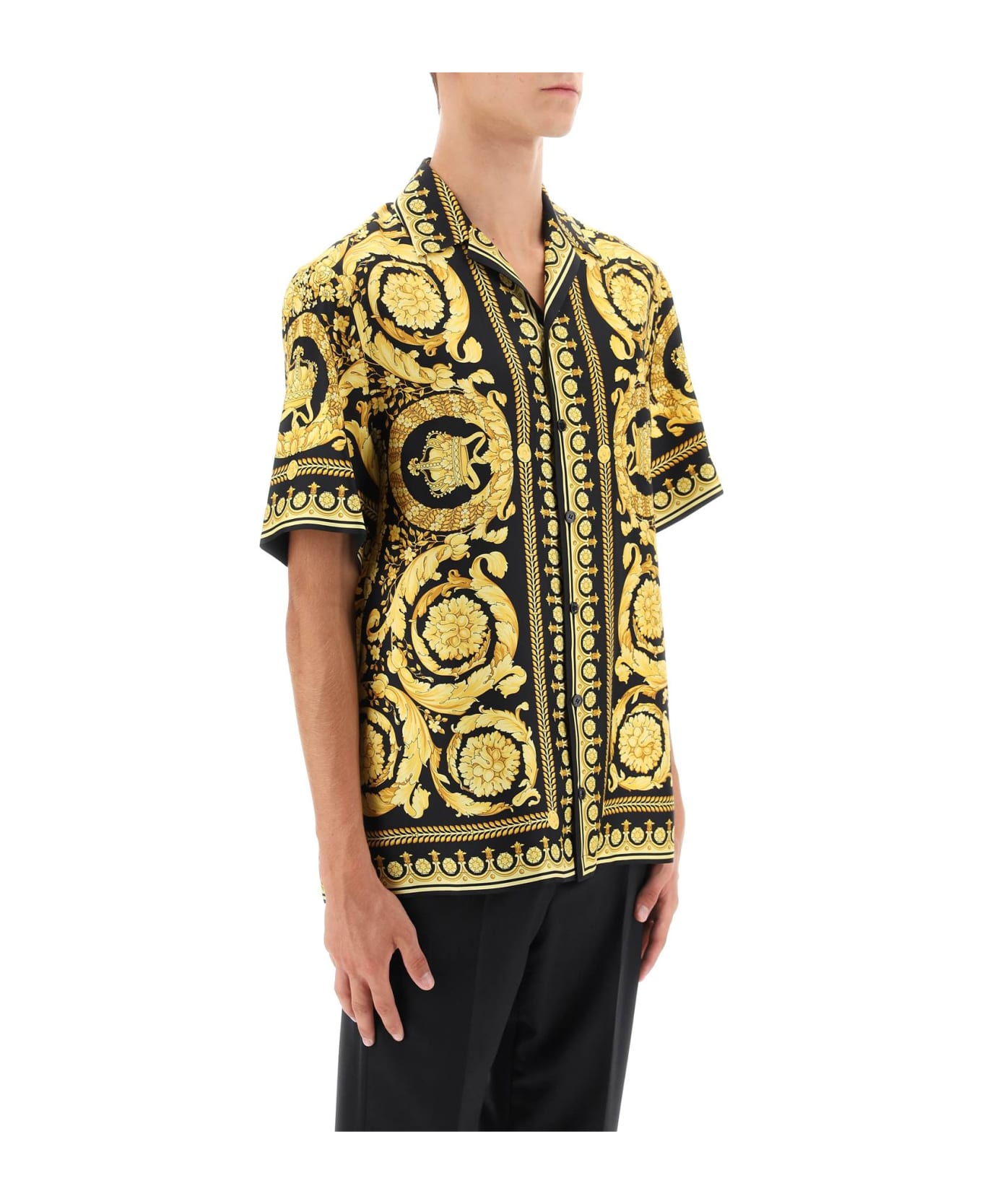 Versace Barocco Print Shirt - Gold シャツ
