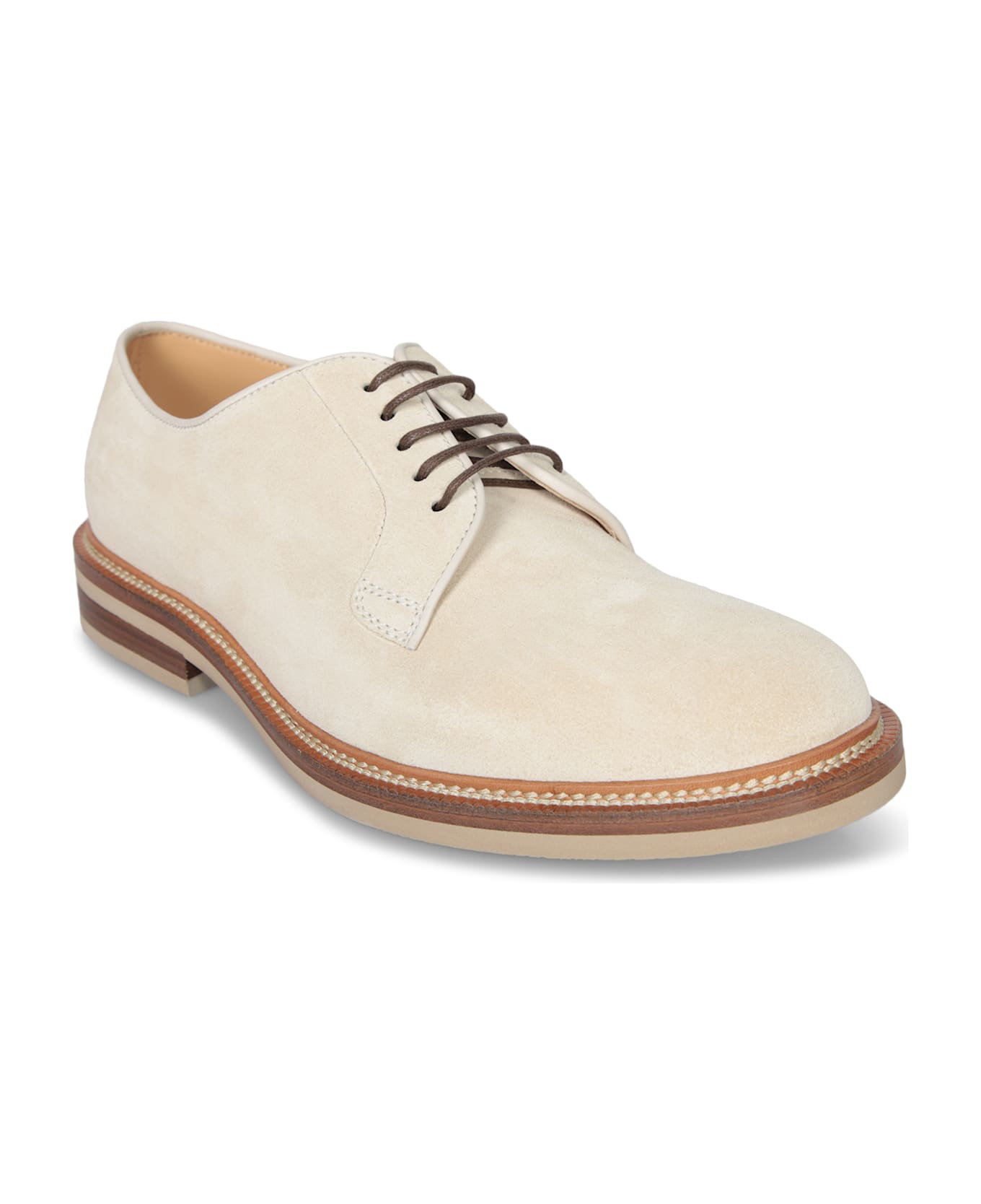 Beige Suede Shoes - Thumbnail 3
