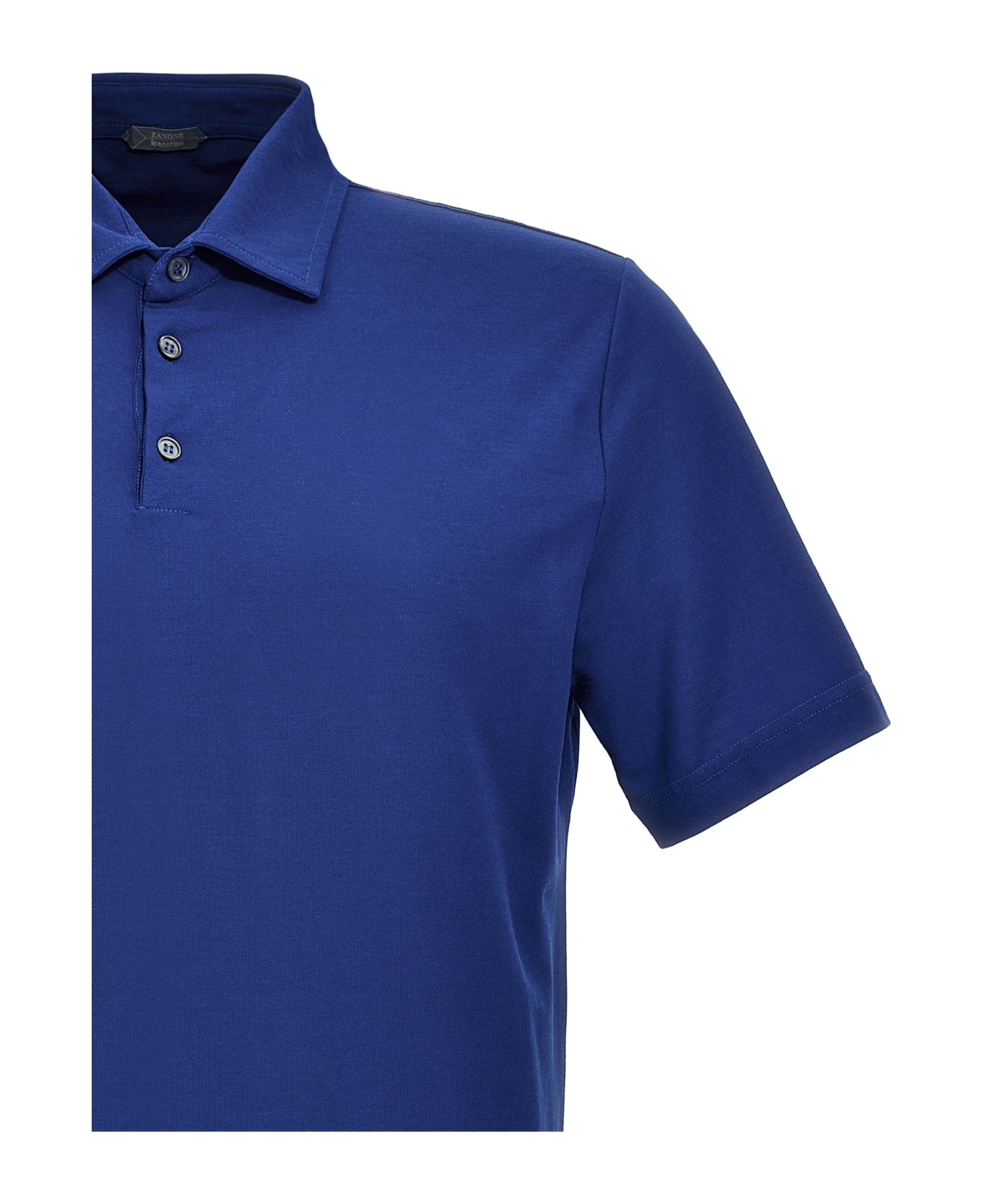 Zanone Ice Cotton Polo Shirt - Blue ポロシャツ