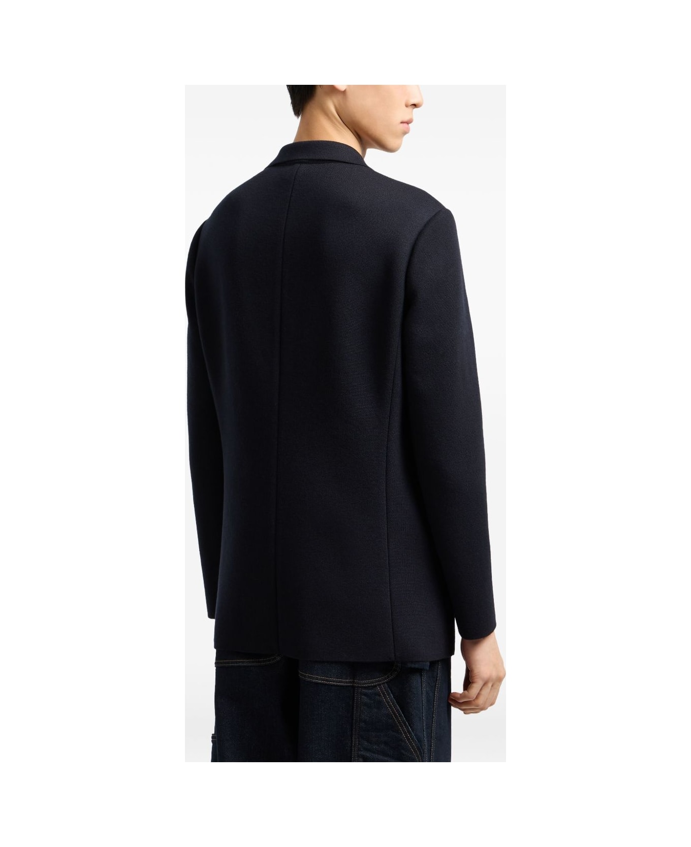 Emporio Armani Single-breasted Blazer Jacket - Blue