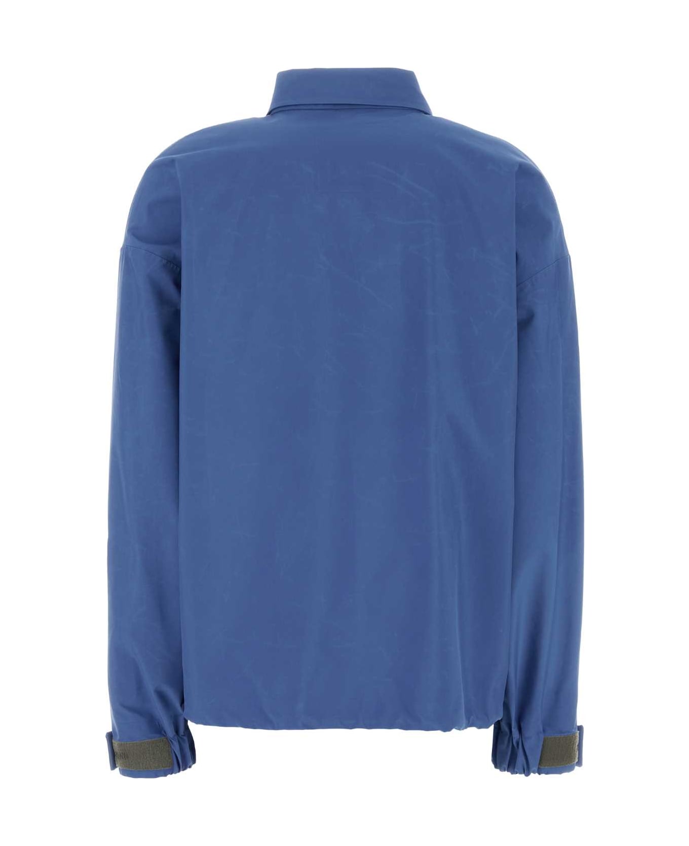 Miu Miu Cerulean Tech Fabric Windbreaker - PERVINCA