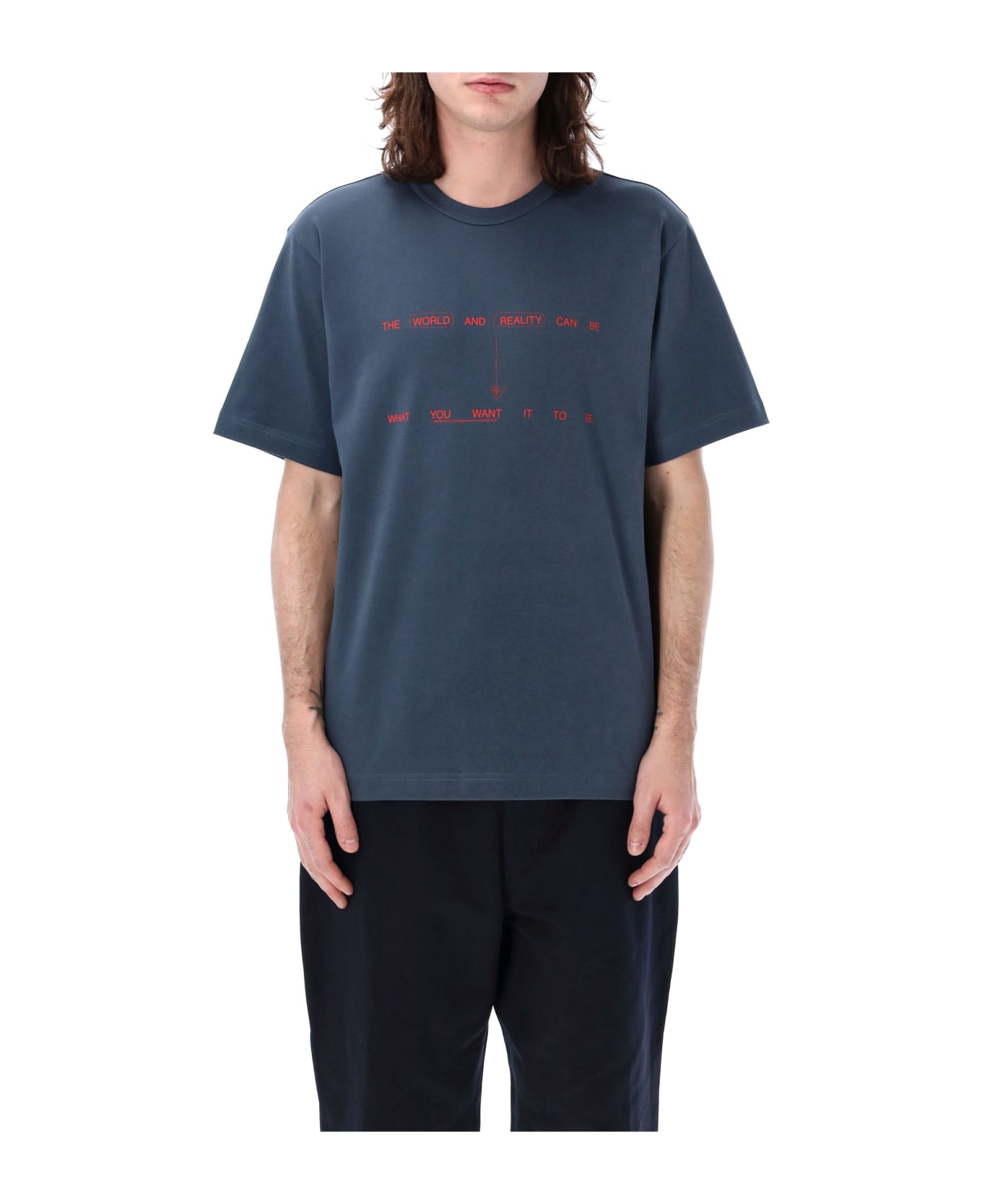 Helmut Lang Printed T-shirt - NAVY