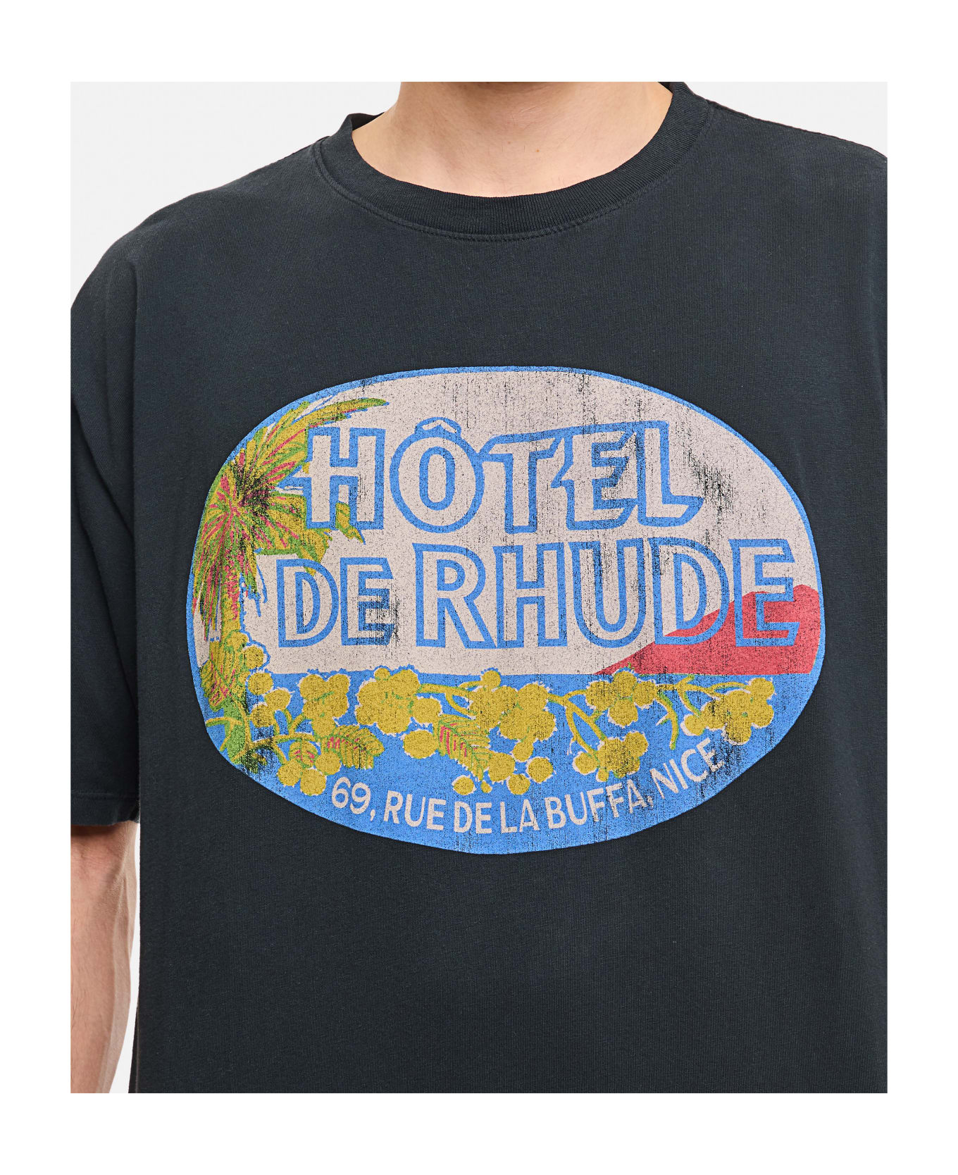 Rhude Dimora Cotton T-shirt - Black シャツ