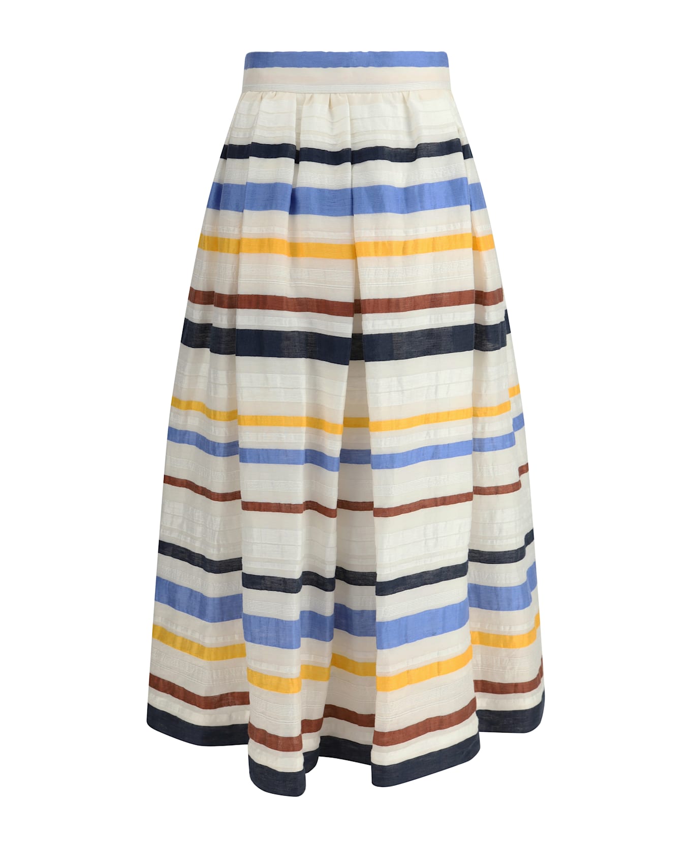 Sara Roka Striped Long Skirt