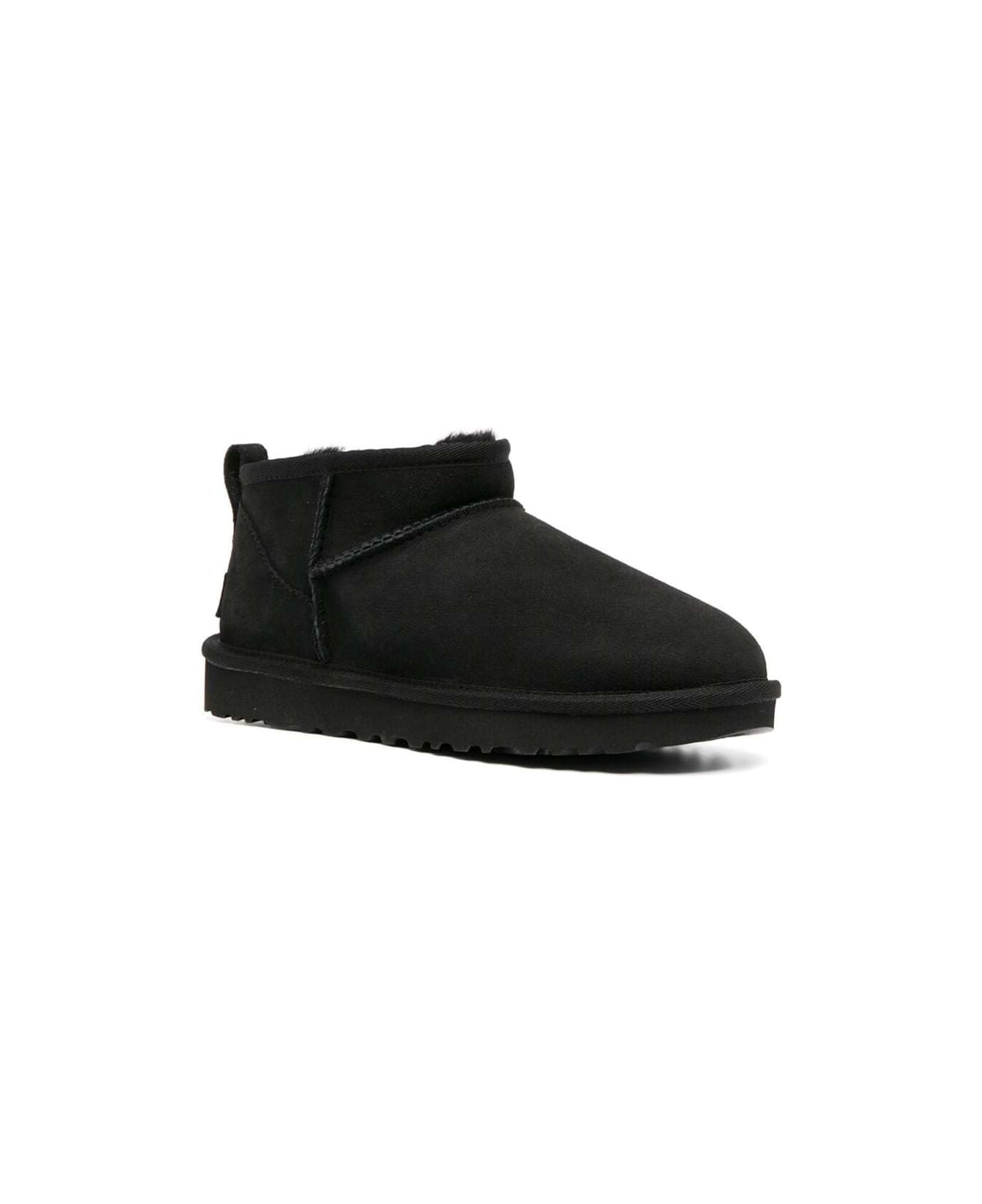 UGG Black 
ultra Mini
 Boots In Suede Woman - Black