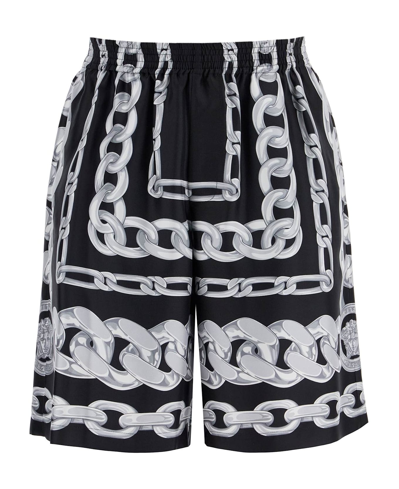 Versace Medusa Shorts - Black+silver