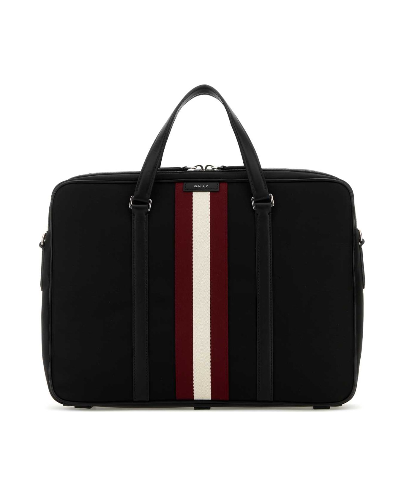 Bally Black Fabric Briefcase - Black