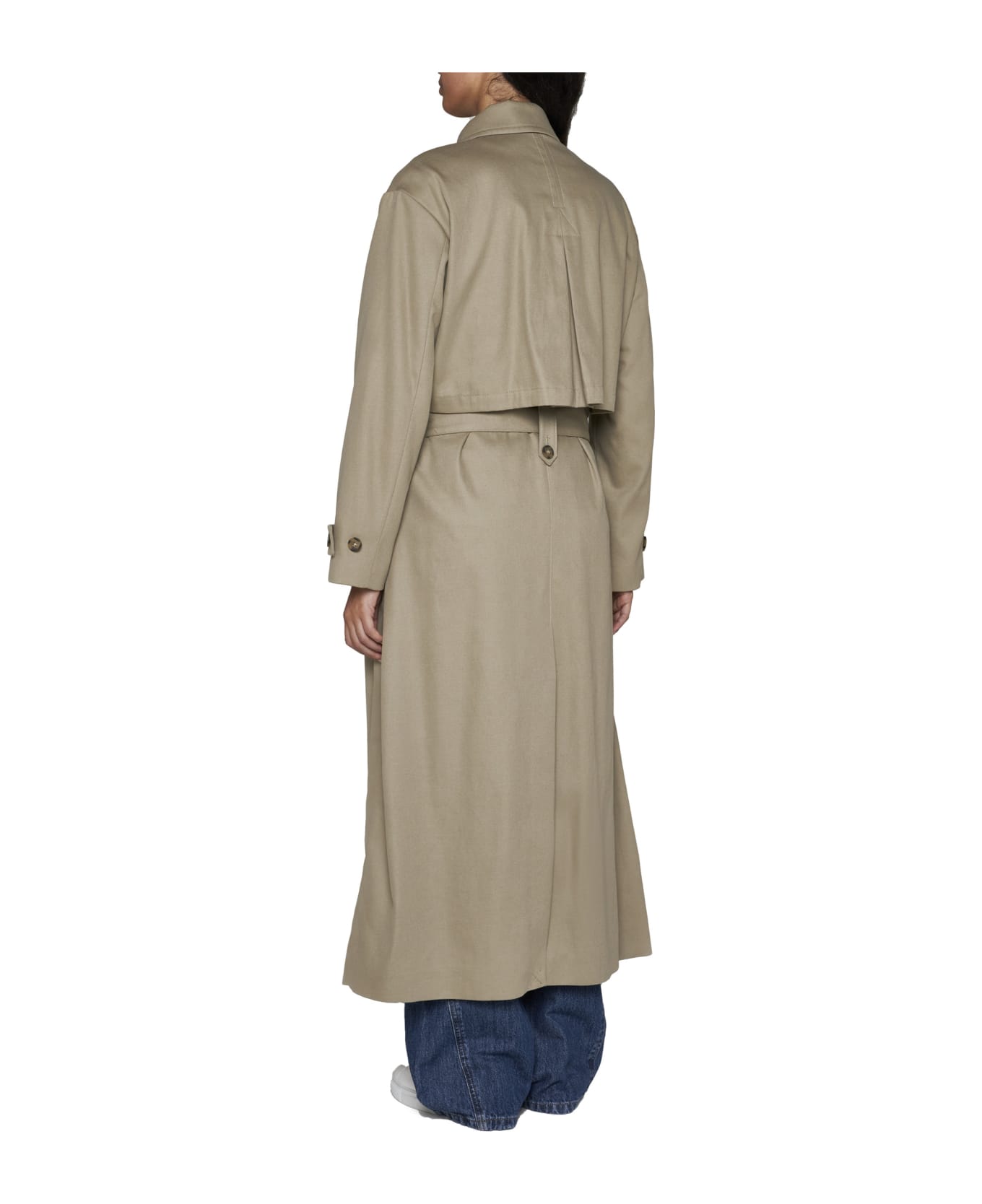 A.P.C. Louise Long Trench Coat - Mastic