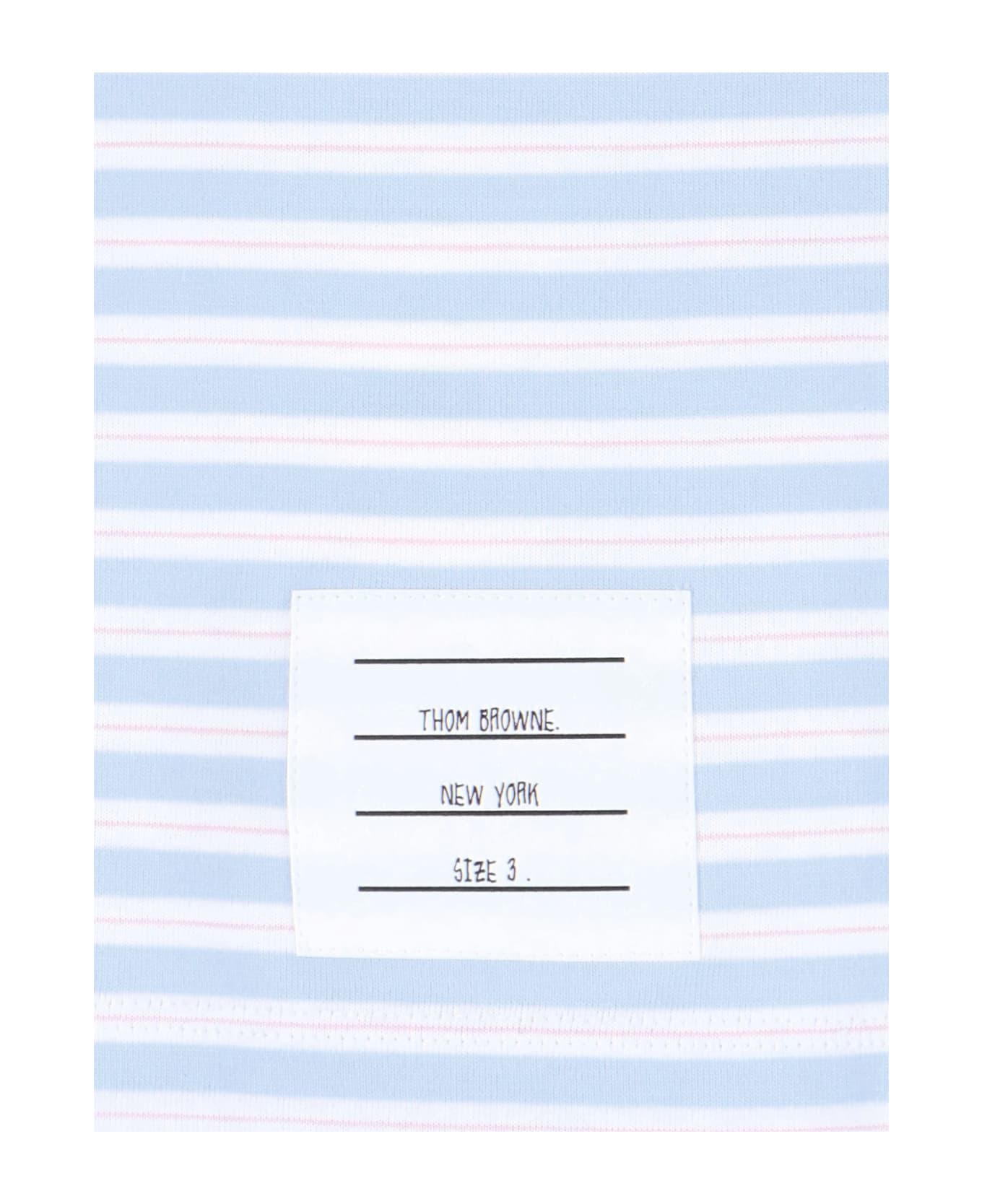 Thom Browne Stripe T-shirt - Light Blue