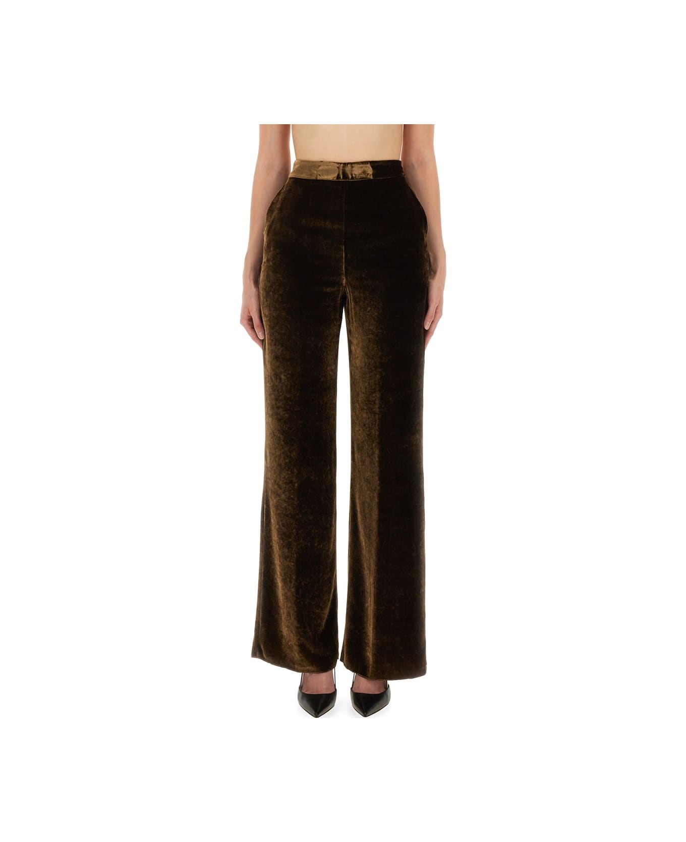 Etro Velvet Pants - BROWN