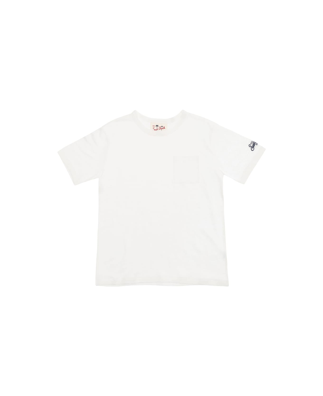 MC2 Saint Barth 'alex' White T-shirt With A Patch Pocket In Jersey Boy - White Tシャツ＆ポロシャツ