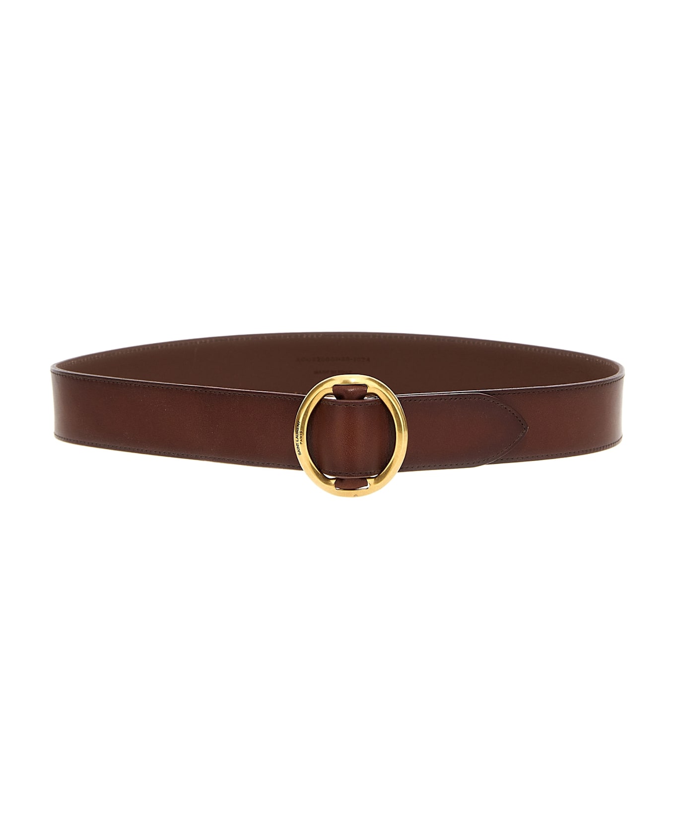Saint Laurent Leather Belt - BROWN