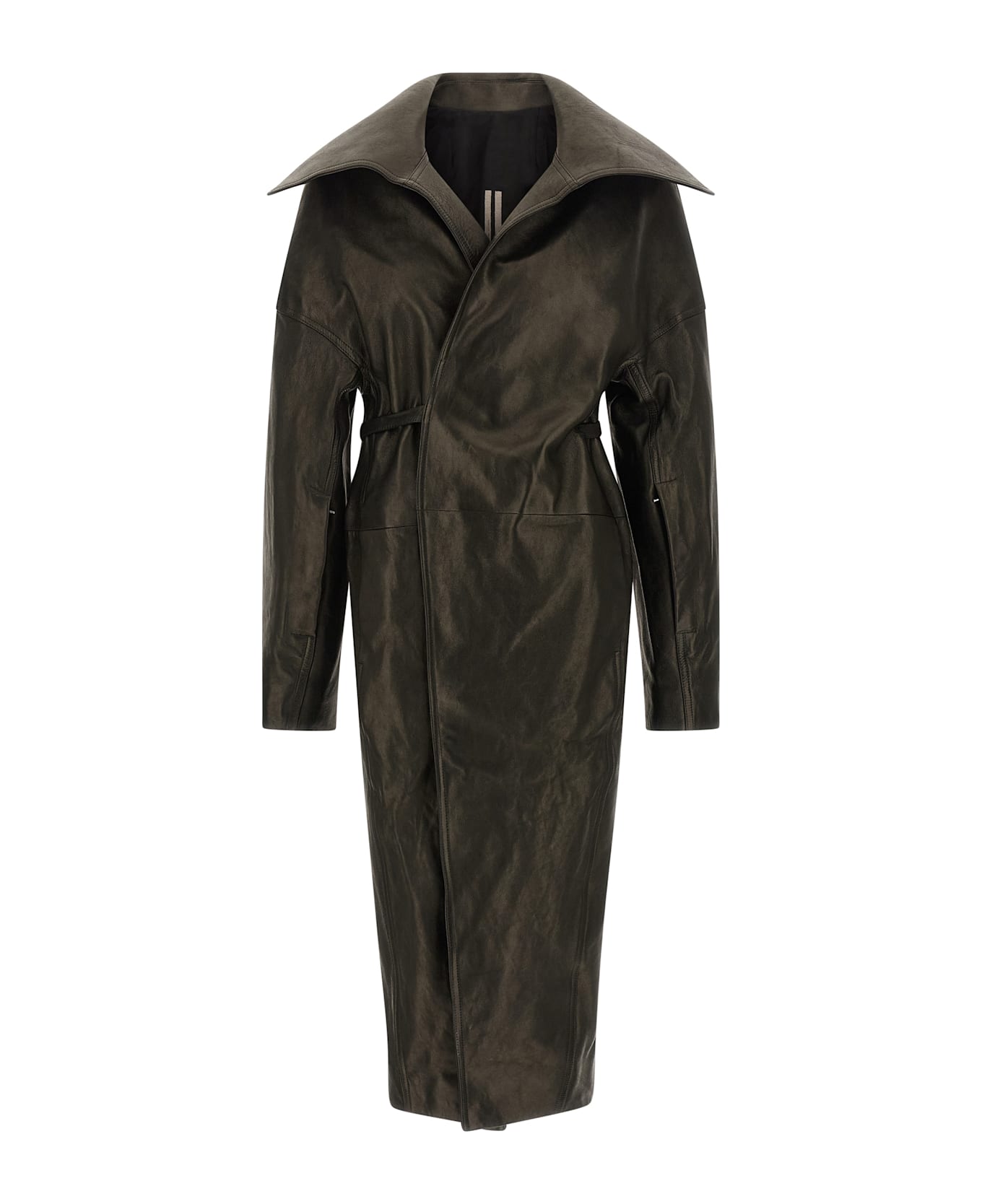 Rick Owens 
dracucollar Belted
 Coat - Black  