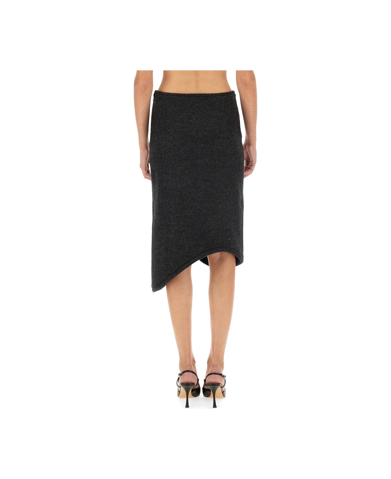 Victoria Beckham Padded Skirt With Tube Detail - GREY