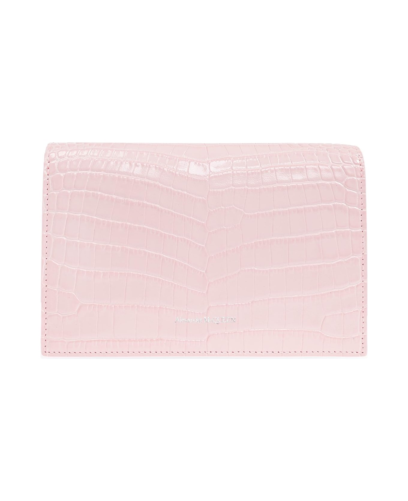 Alexander McQueen Skull Small Clutch - ROSE/SILVER