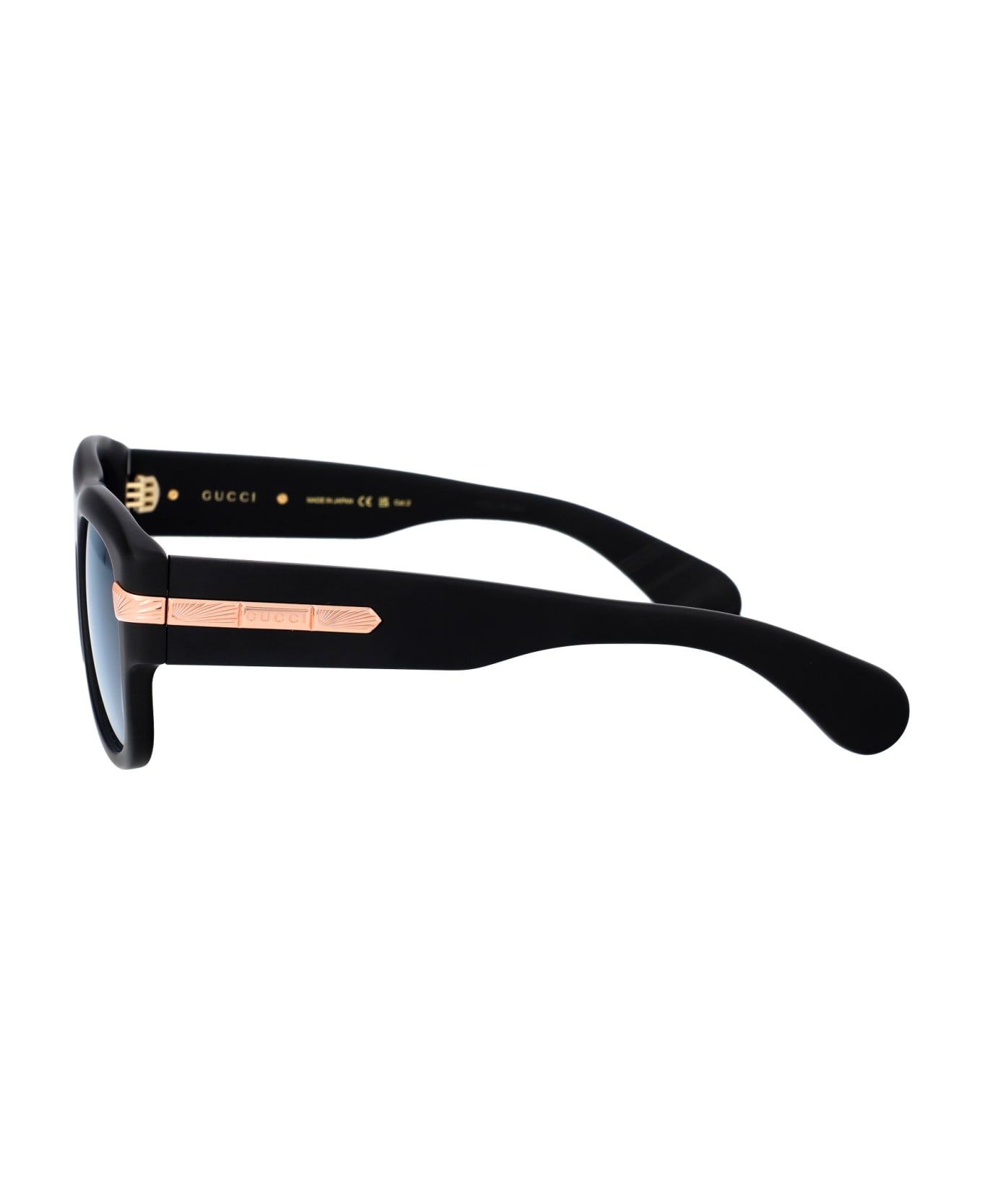Gucci Eyewear Gg1517s Sunglasses - 002 BLACK BLACK BLUE サングラス