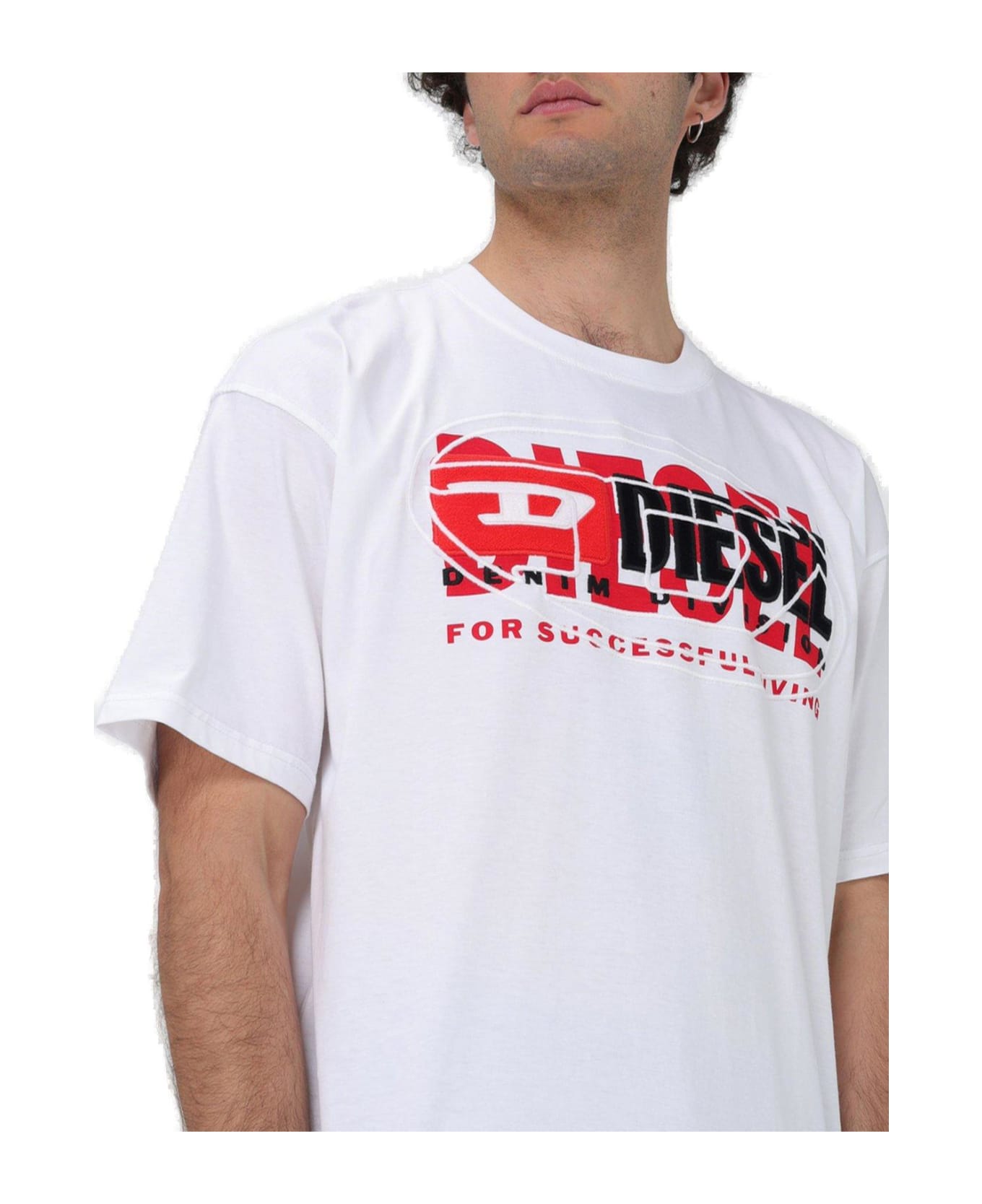 Diesel T-boxt Layered Logo T-shirt - White