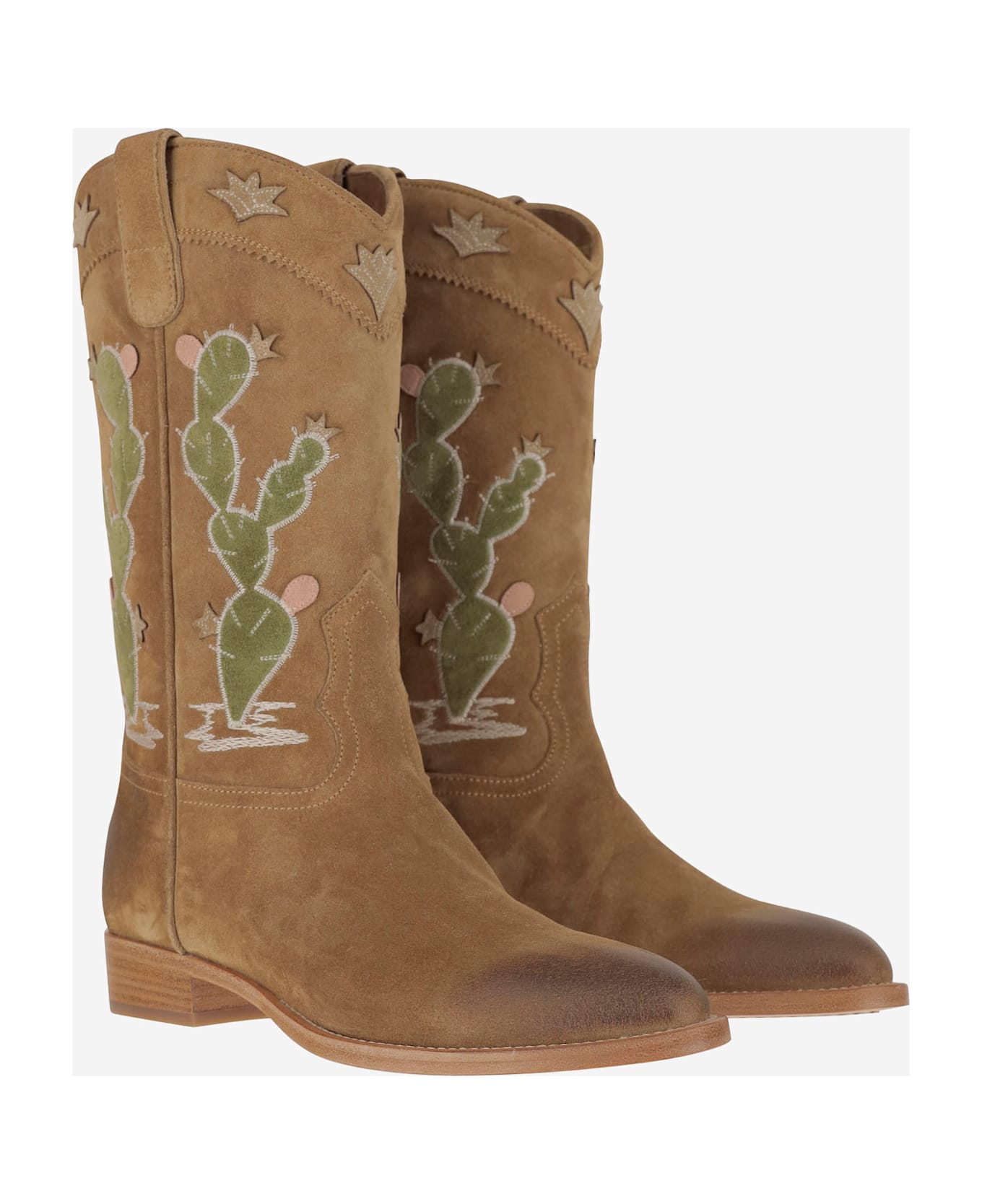 Sartore Western Suede Boot - Red