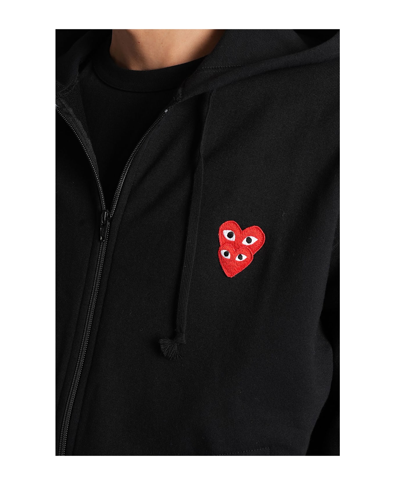 Comme des Garçons Play Sweatshirt In Black Cotton - black
