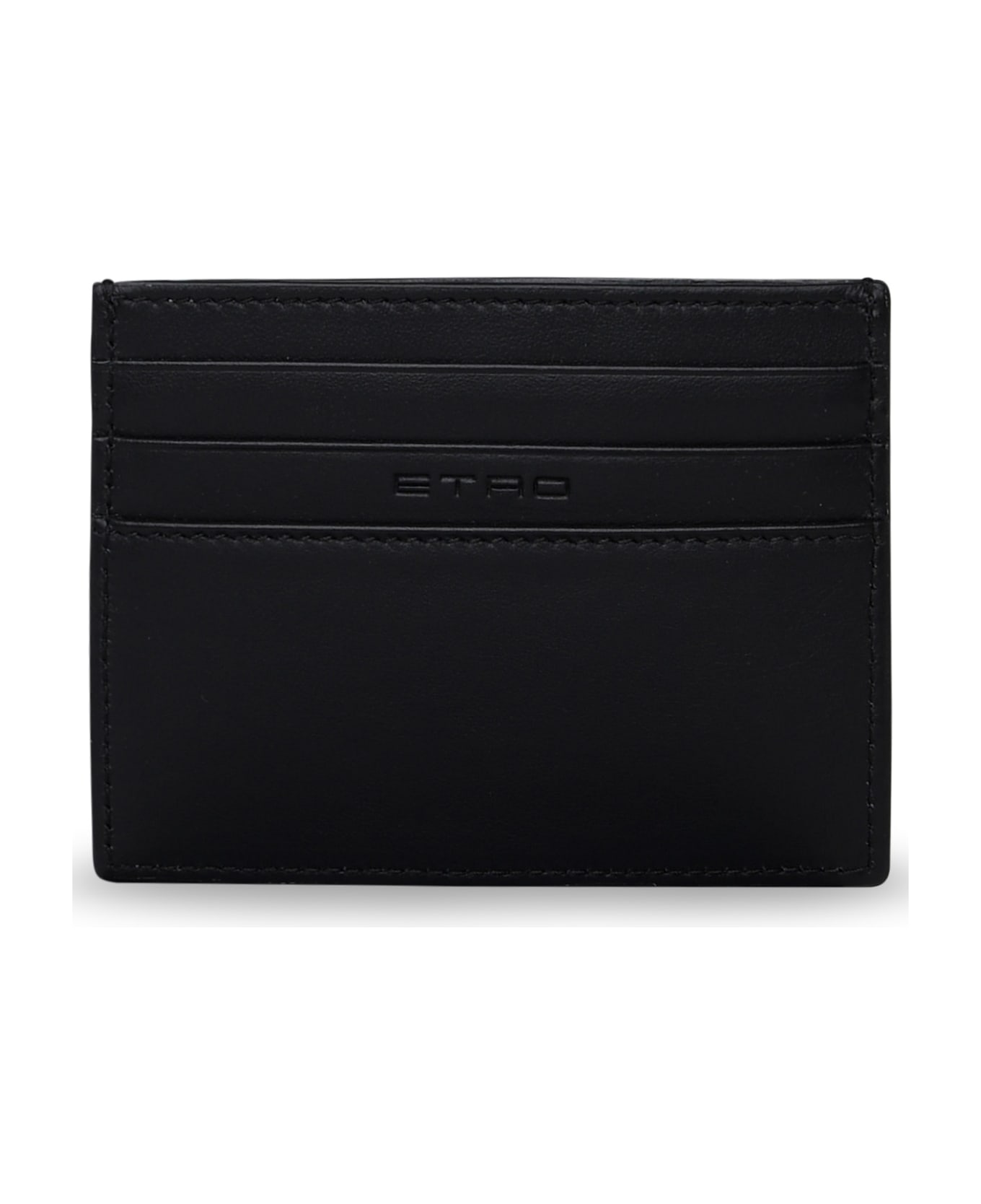 Etro Black Leather Card Holder - Black