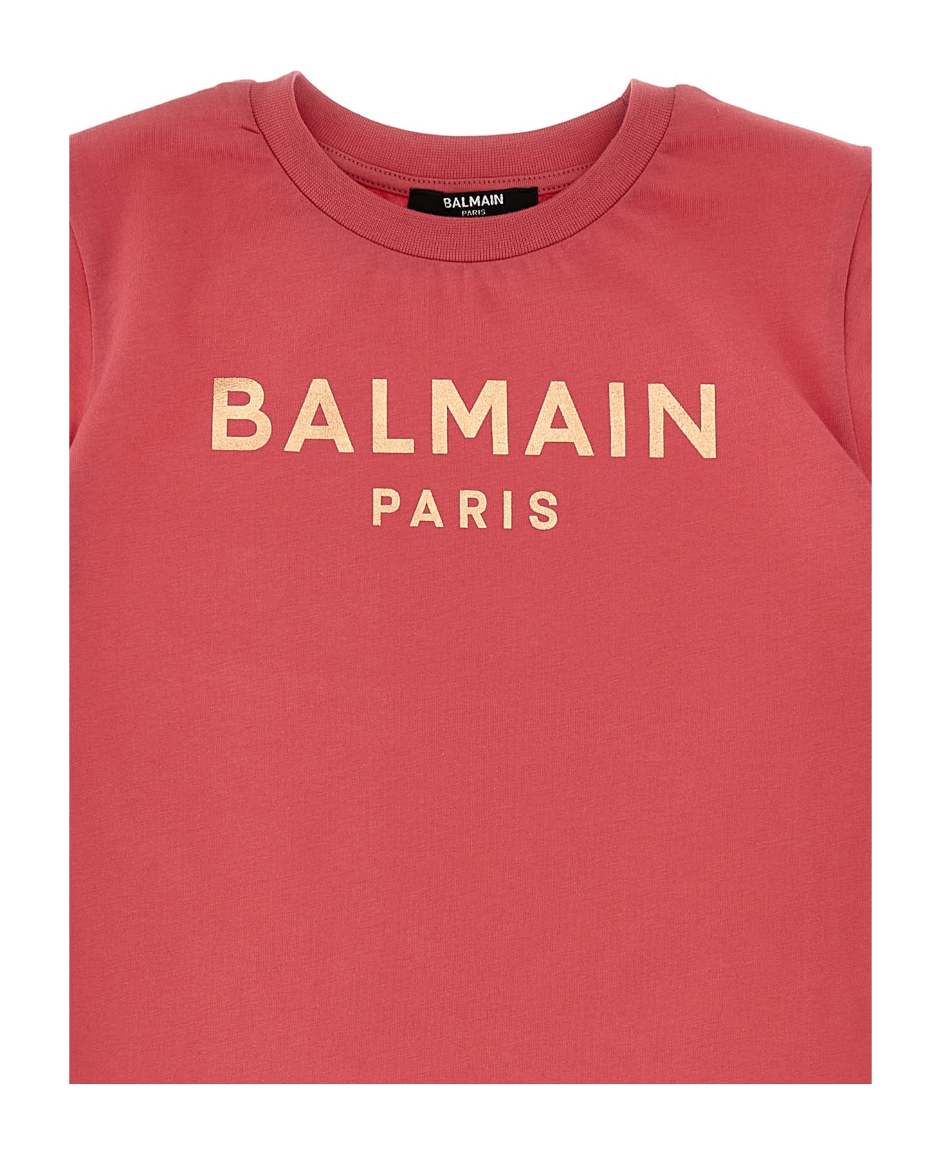 Balmain Logo Print T-shirt - Pink