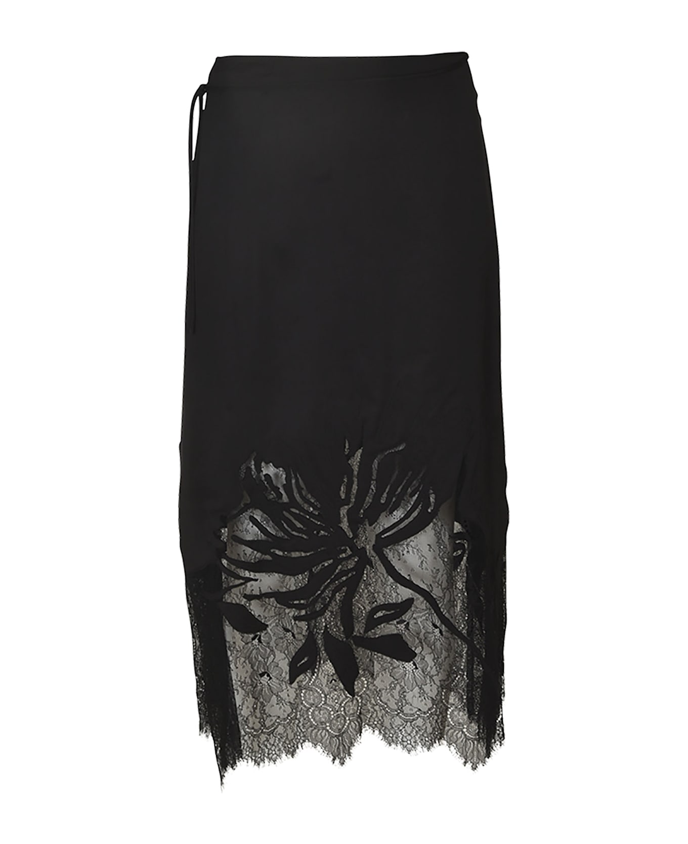 Paul Smith Lace Paneled Asymmetric Skirt - Black