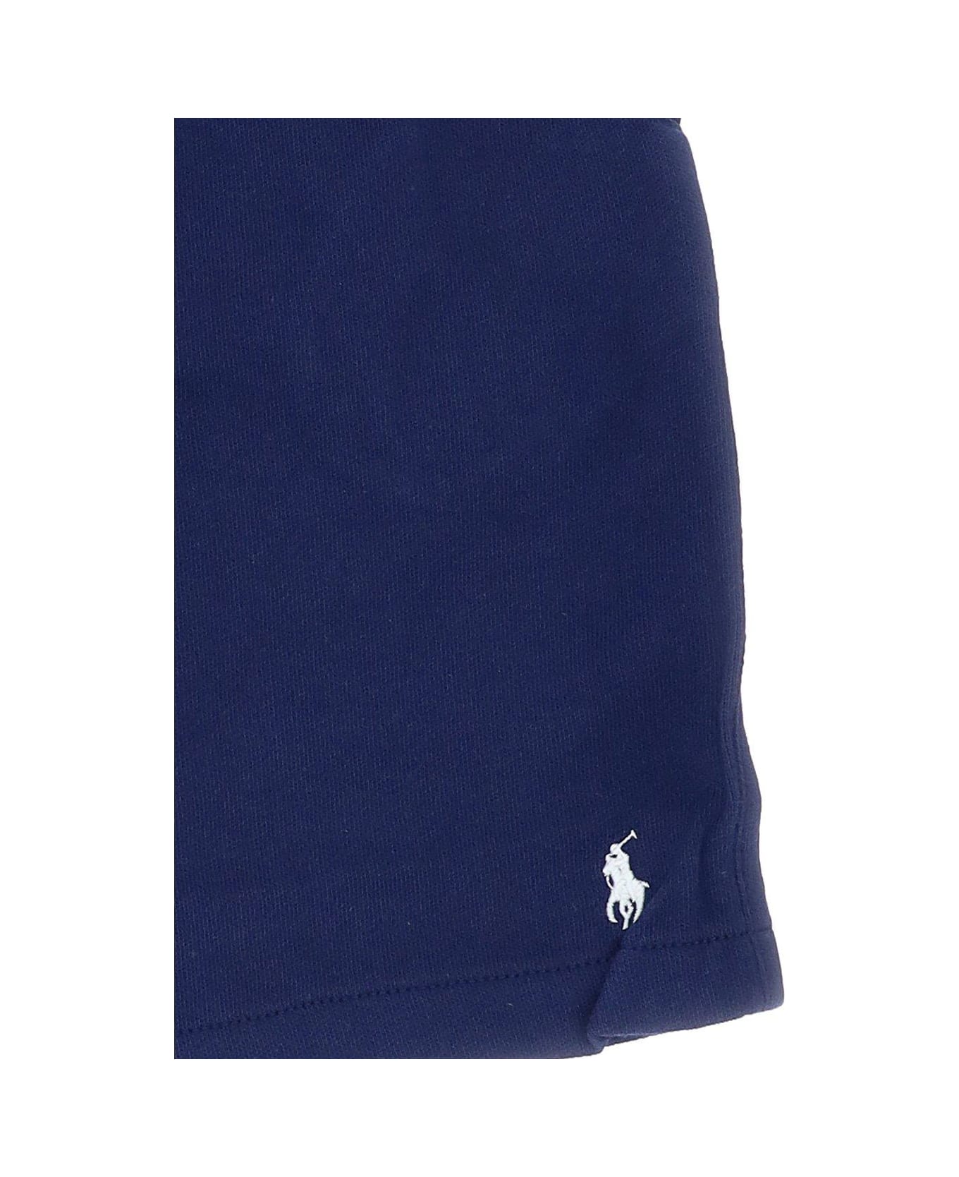 Ralph Lauren Logo Embroidered Elasticated Waist Shorts - NAVY